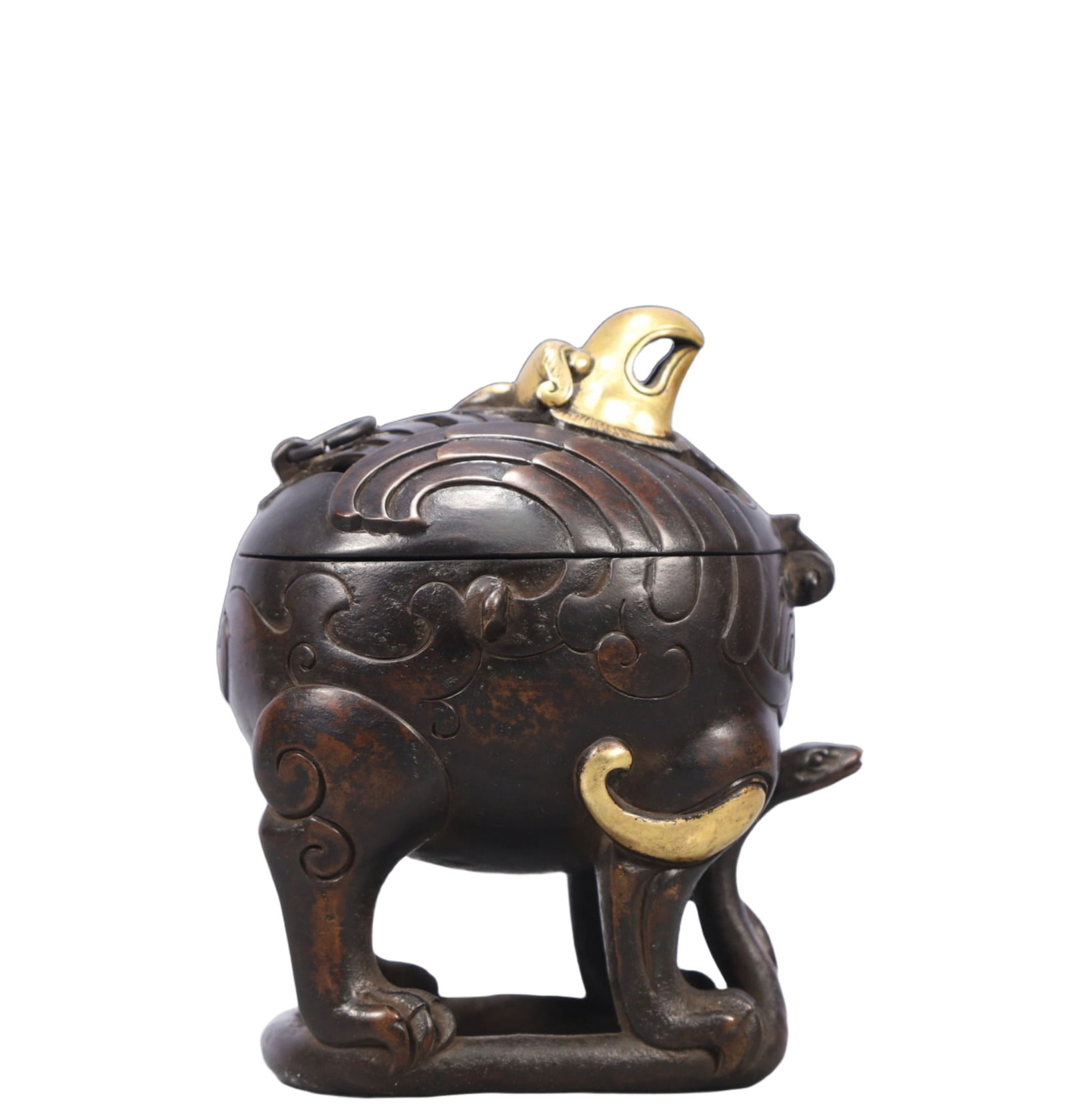 An Exquisite Bronze Auspicious Beast Pattern Censer (1 of 8)