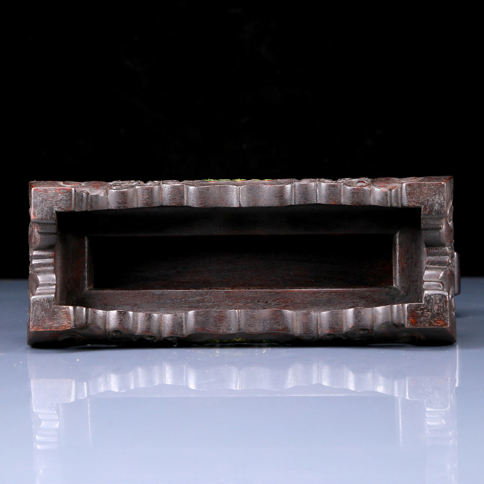 An Exquisite Jasper Painted Gold Dragon Pattern Table Screen - 16