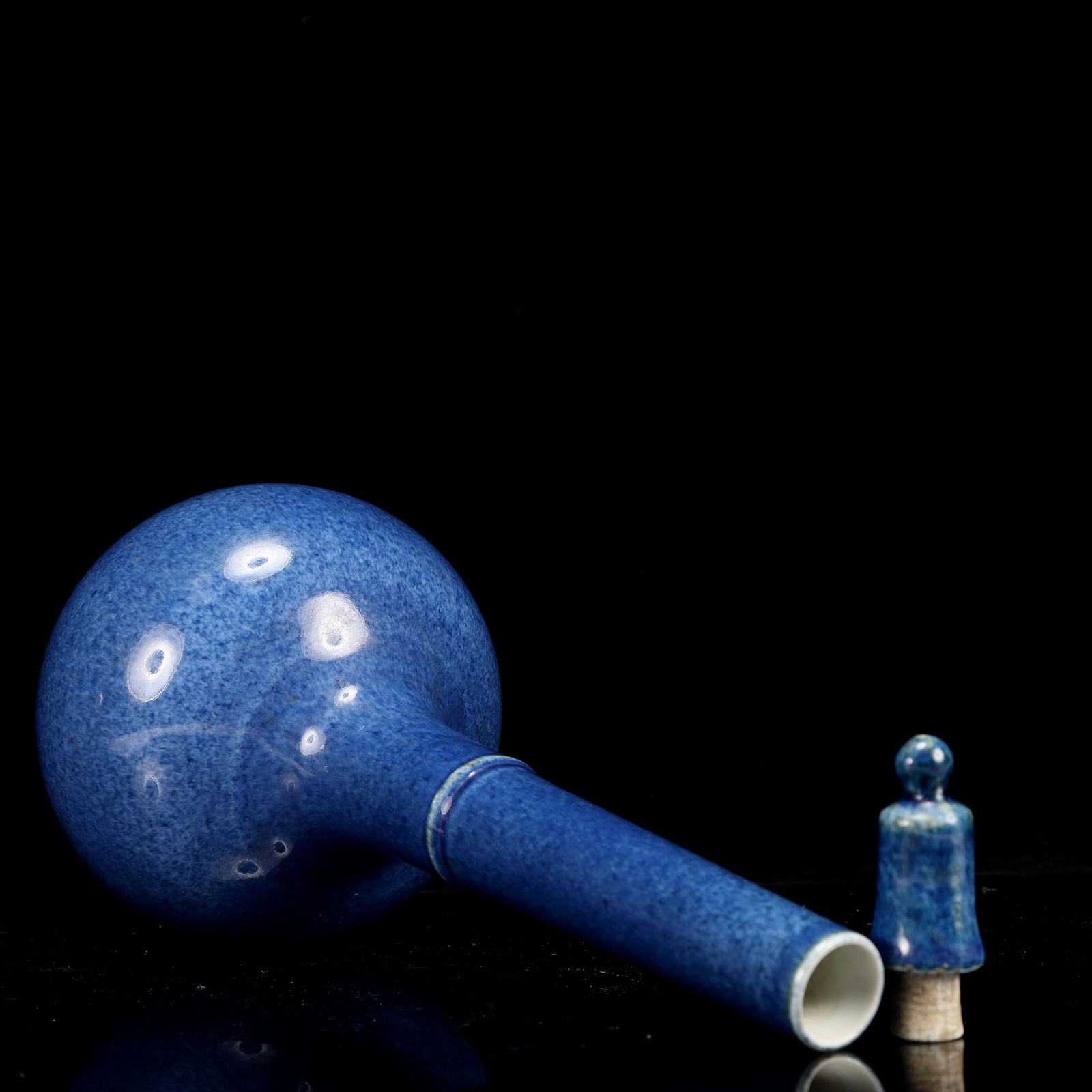 A Huge Blue Glazed Bottle - 16