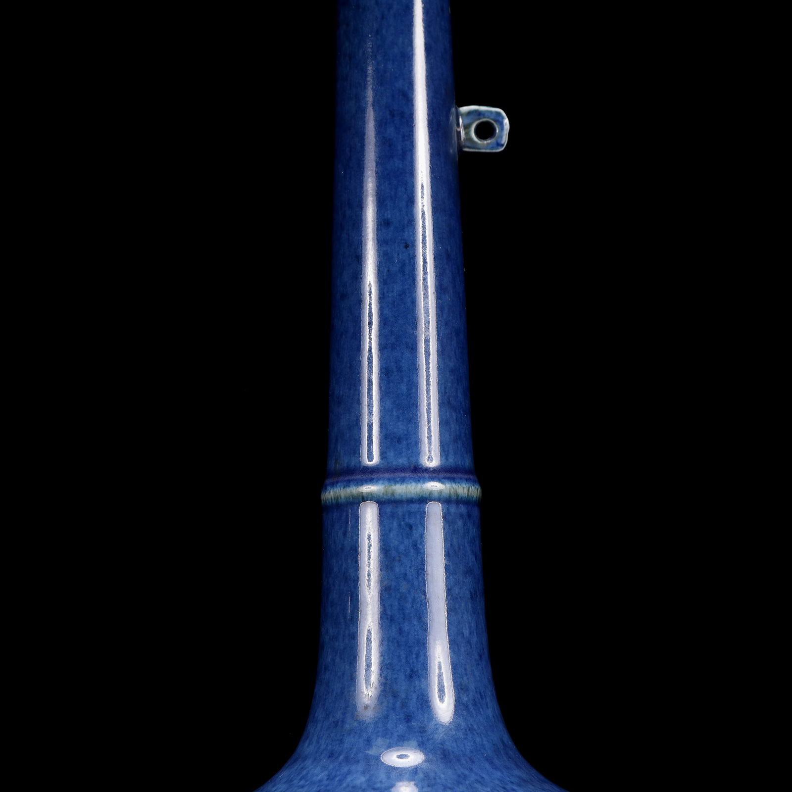 A Huge Blue Glazed Bottle - 3