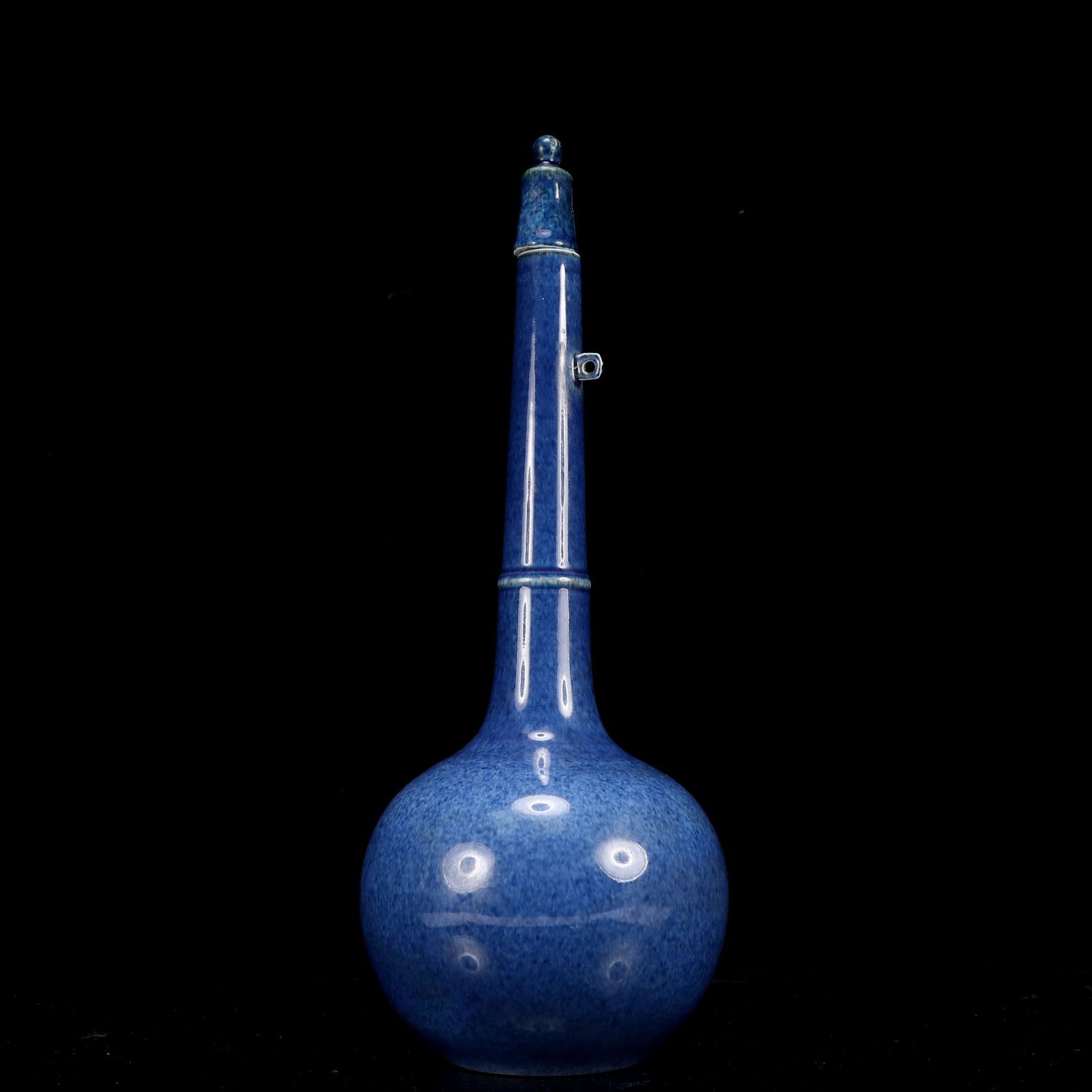 A Huge Blue Glazed Bottle - 5