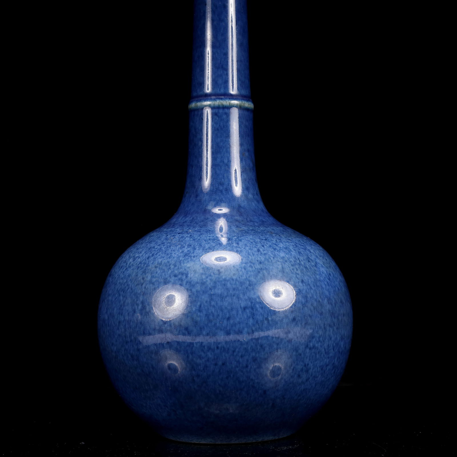 A Huge Blue Glazed Bottle - 7