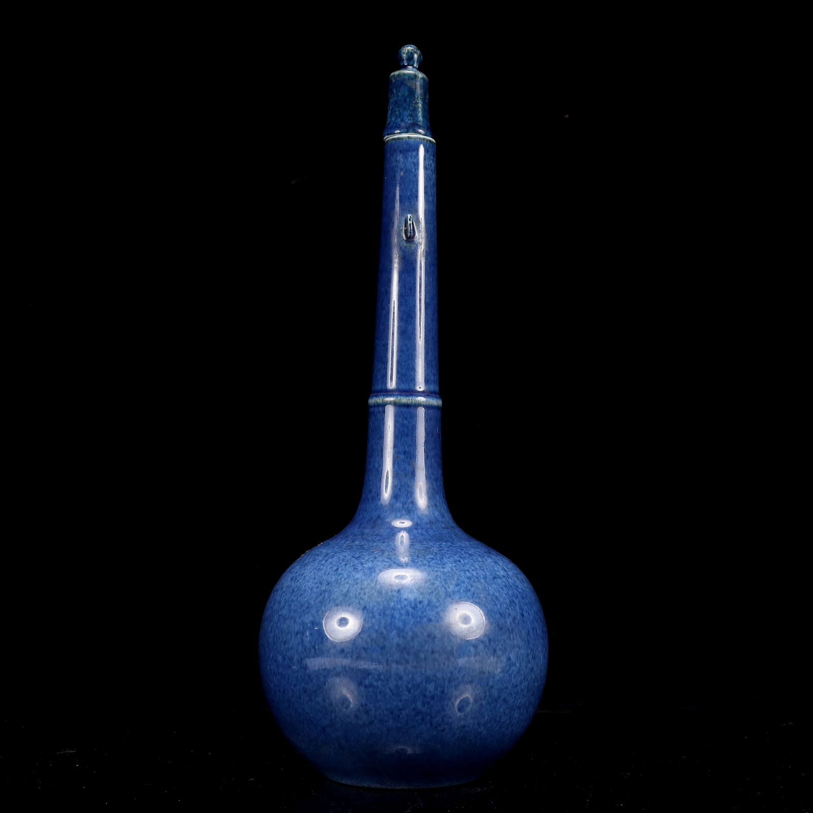 A Huge Blue Glazed Bottle - 8