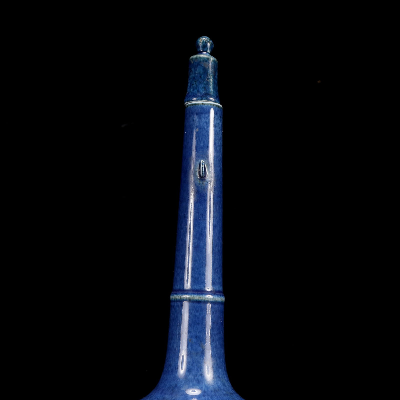A Huge Blue Glazed Bottle - 9