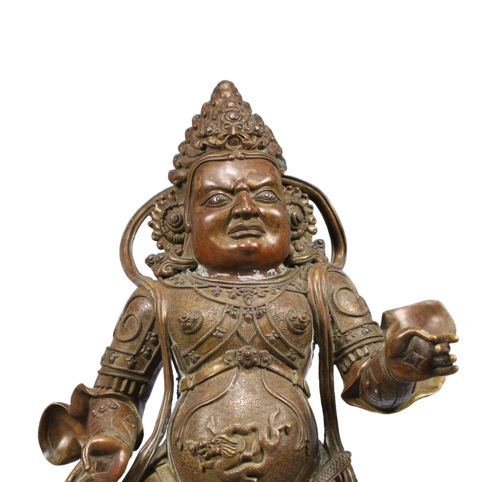 A Solemn Gilt Bronze Statue of Guan Gong - 2