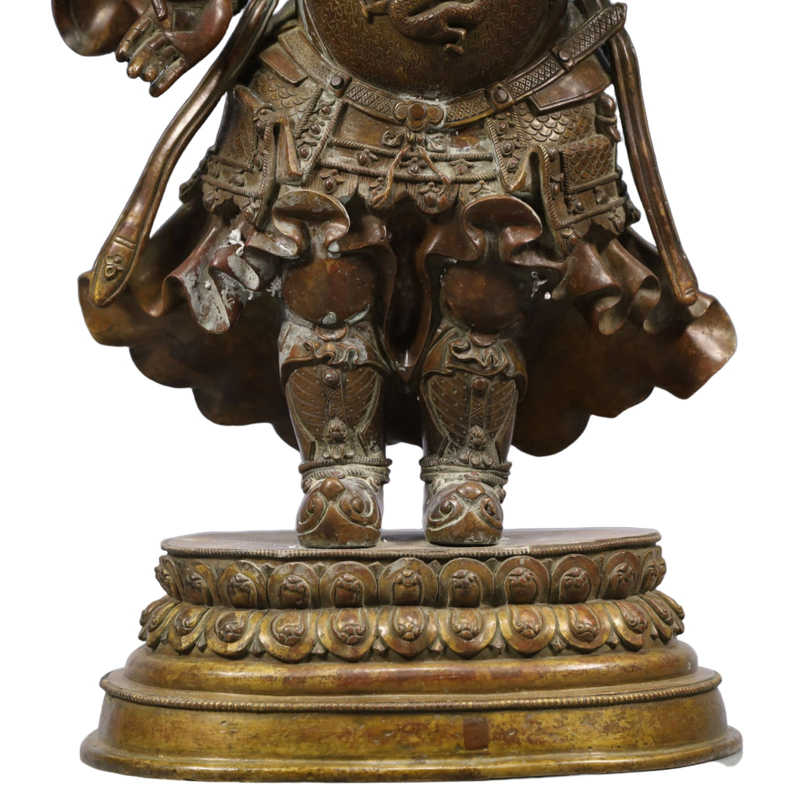 A Solemn Gilt Bronze Statue of Guan Gong - 4