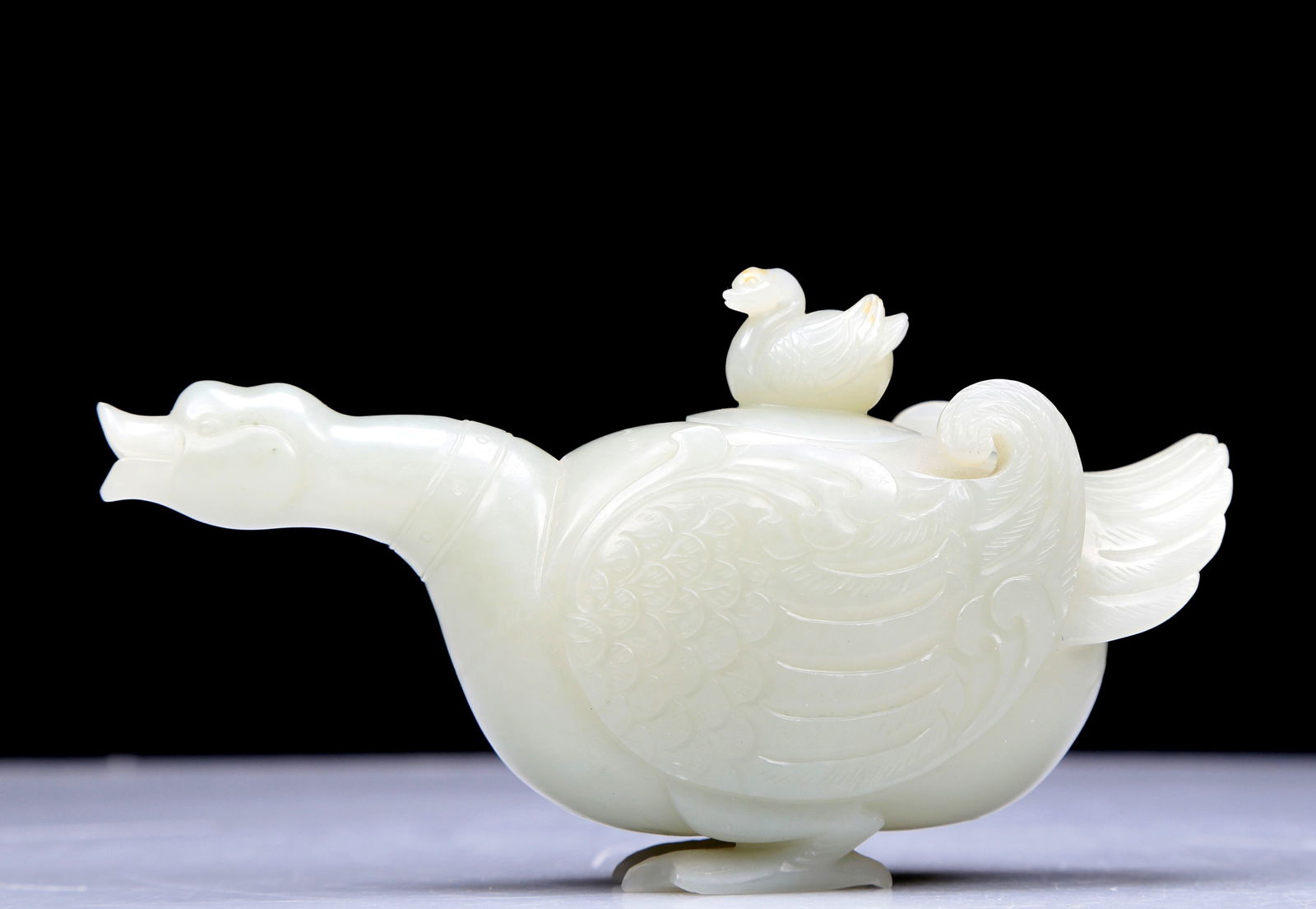A Precious White Jade Goose-Form Decoration (1 of 7)