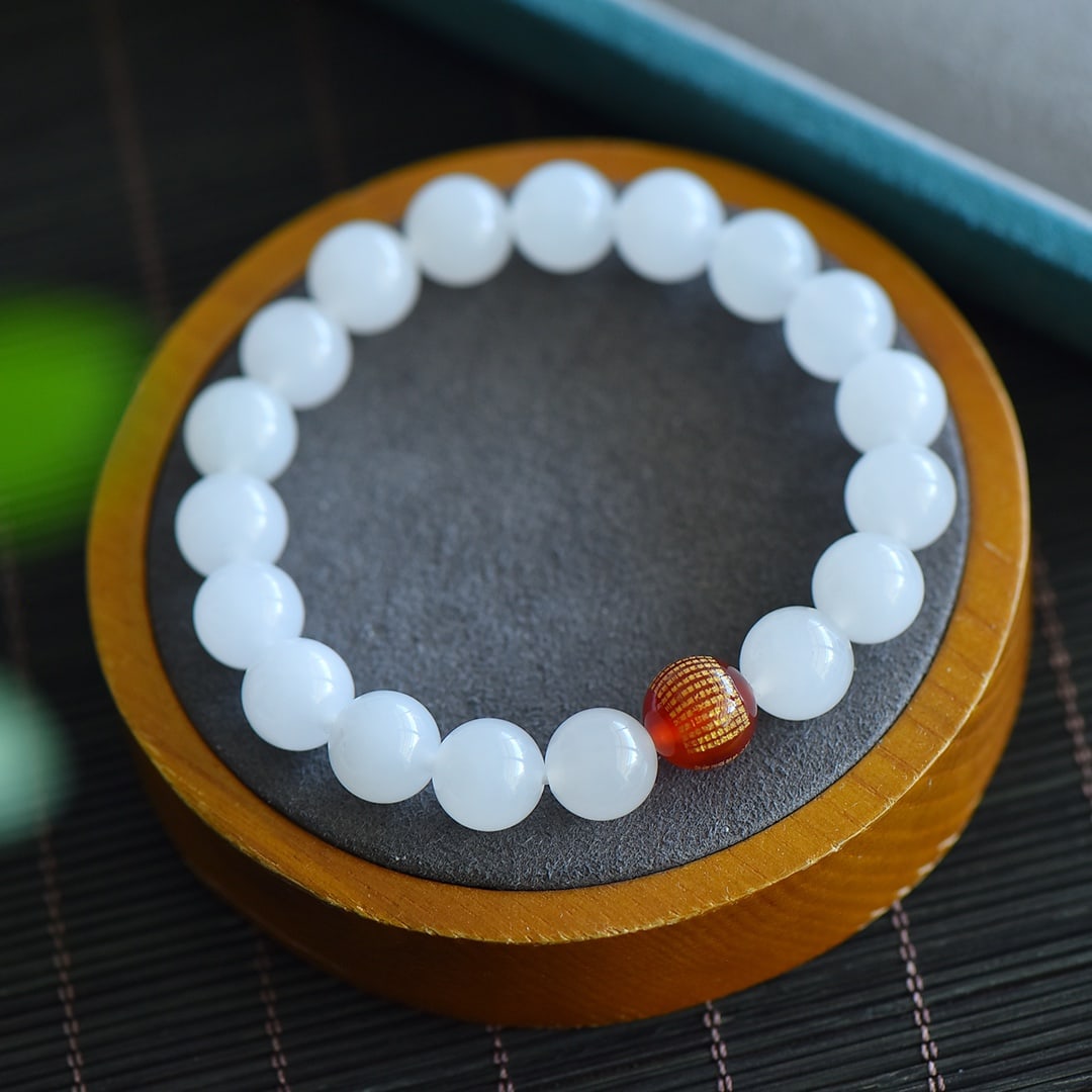 An Exquisite White Jade Bracelets - 5