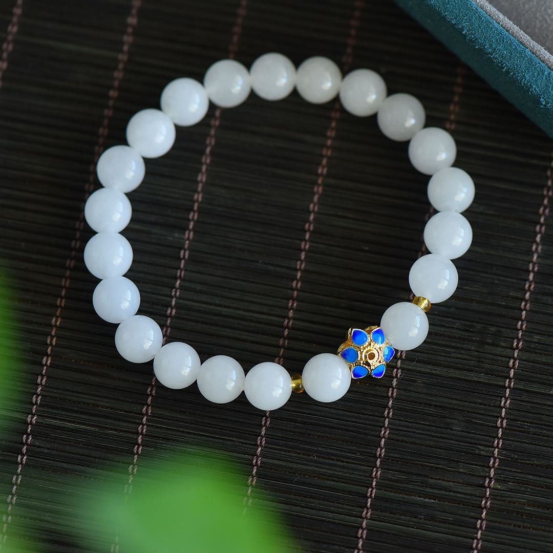 An Exquisite Jasper Enamel Bracelets: An Exquisite Jasper Enamel Bracelets,Size:8mm 