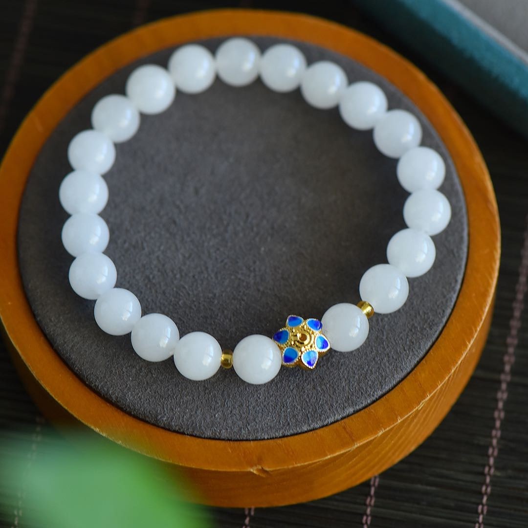 An Exquisite Jasper Enamel Bracelets - 5