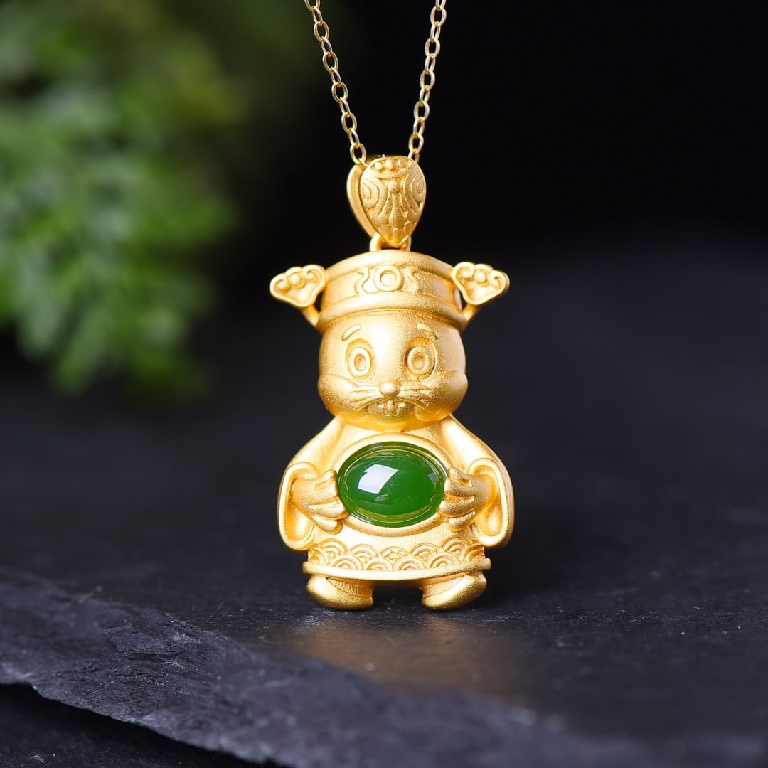 An Exquisite Sterling Silver-Gold Plated Inlaid Jasper Pendant: An Exquisite Sterling Silver-Gold Plated Inlaid Jasper Pendant,Size:6mmx8mm 纯银镀金镶碧玉吊坠