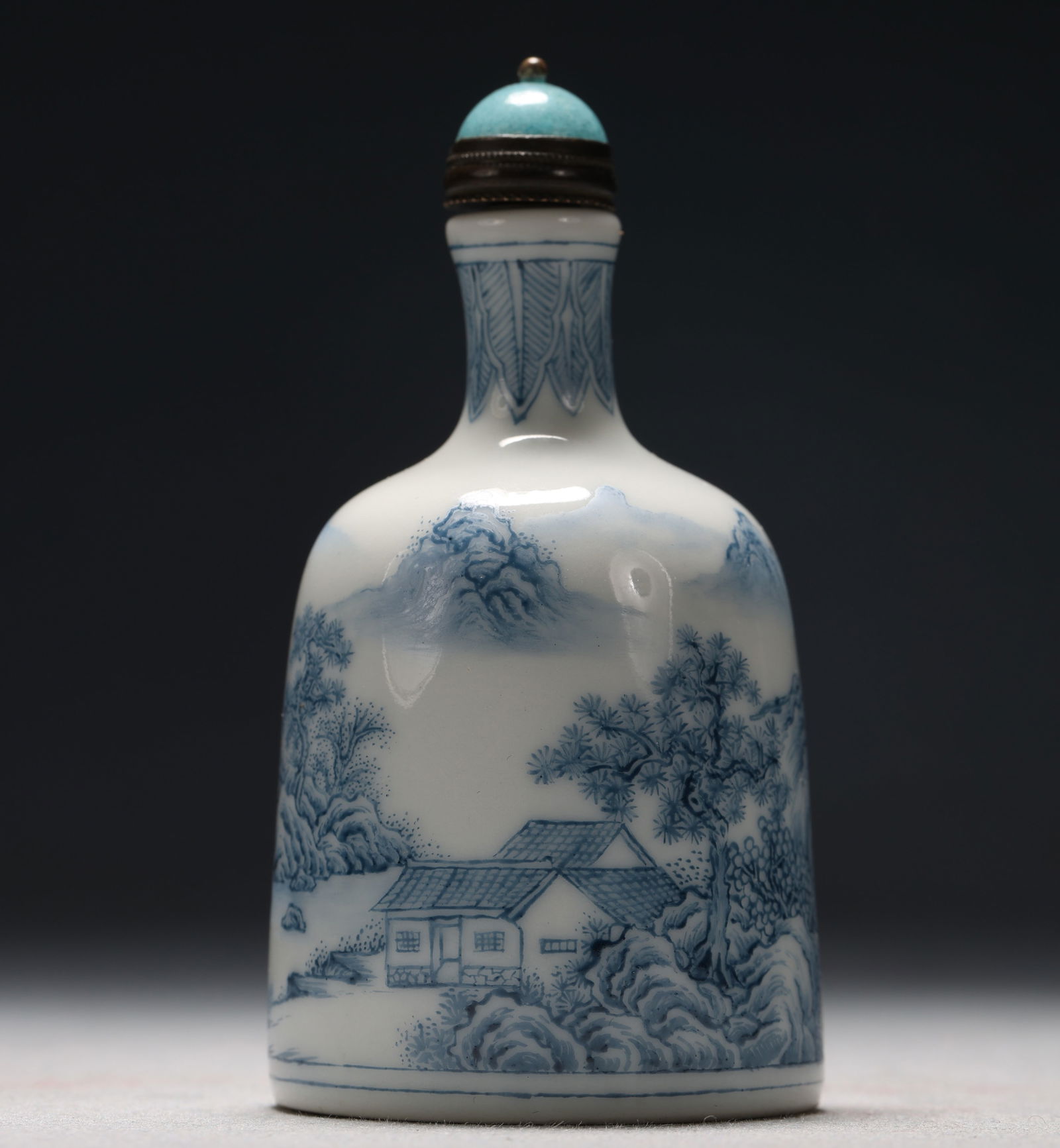 A Fine Enamel Landscape Pattern Porcelain Snuff Bottle (1 of 6)