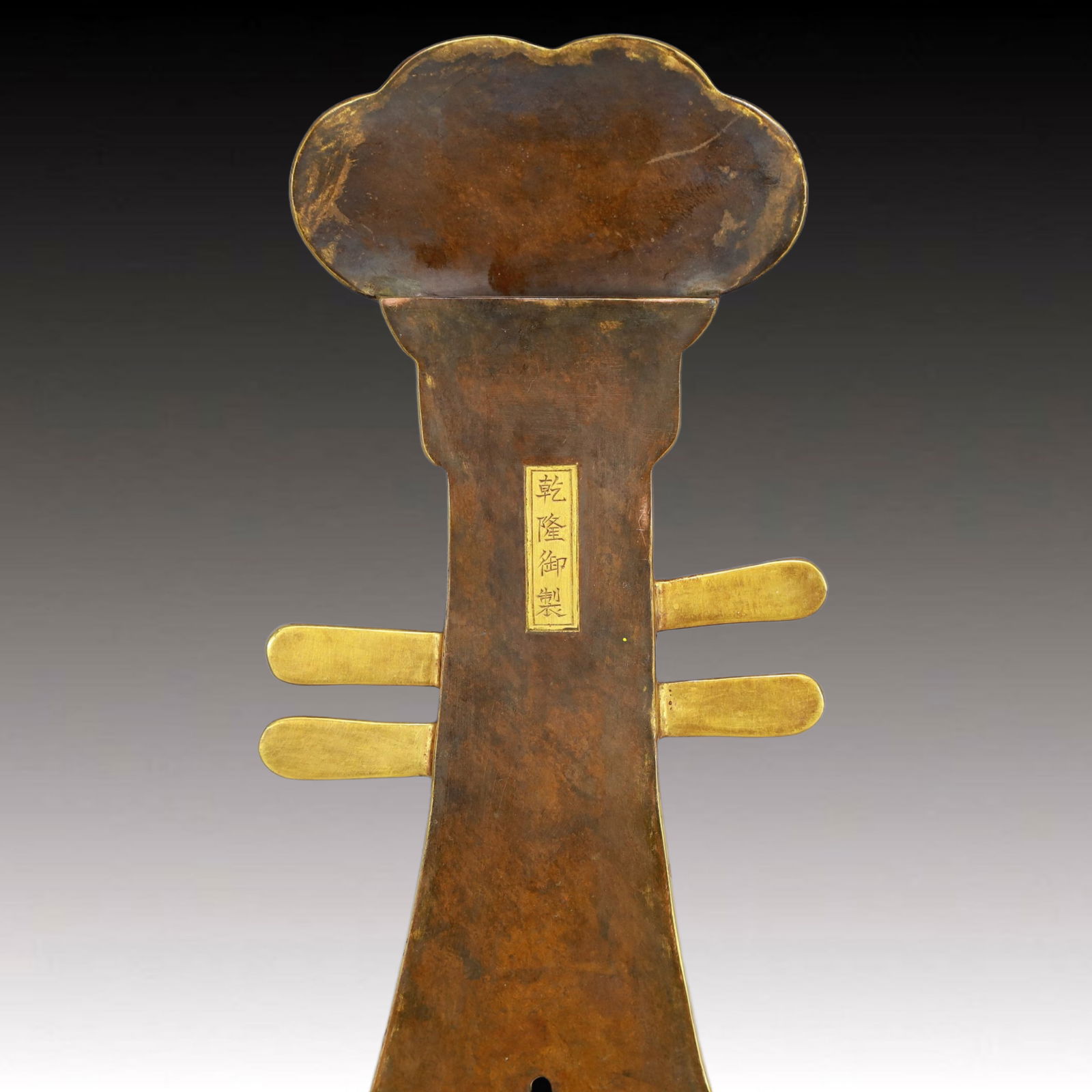 A Huge Cloisonne Flower Pattern Qin Ornament - 5