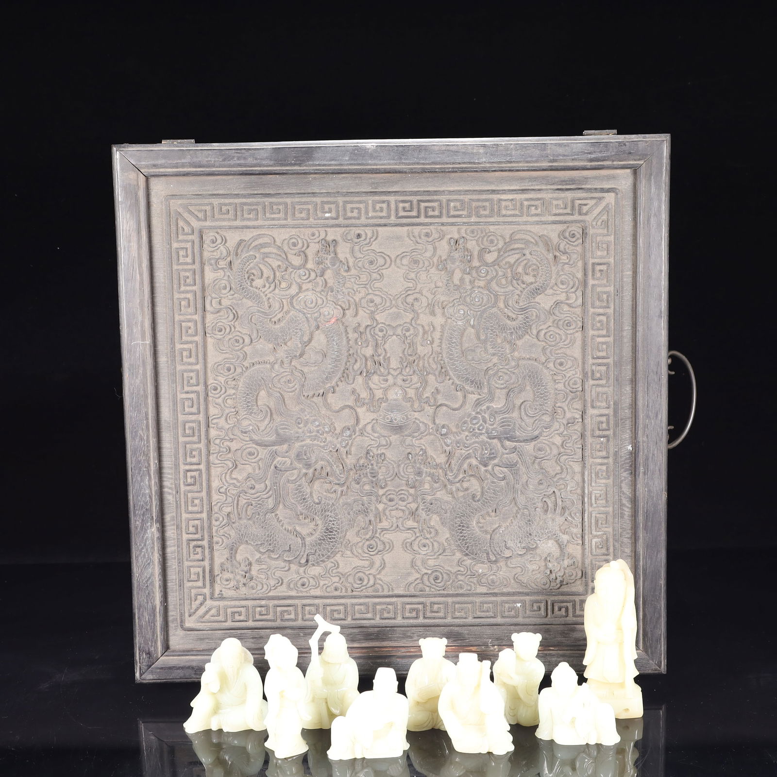 A Set of Fine White Jade Figure Ornaments: A Set of Fine White Jade Figure Ornaments,Qing Dynasty, China,Qianlong Four-character Mark,Size:2.4inx1inx2.4in(Different Sizes),Weight:1400g 