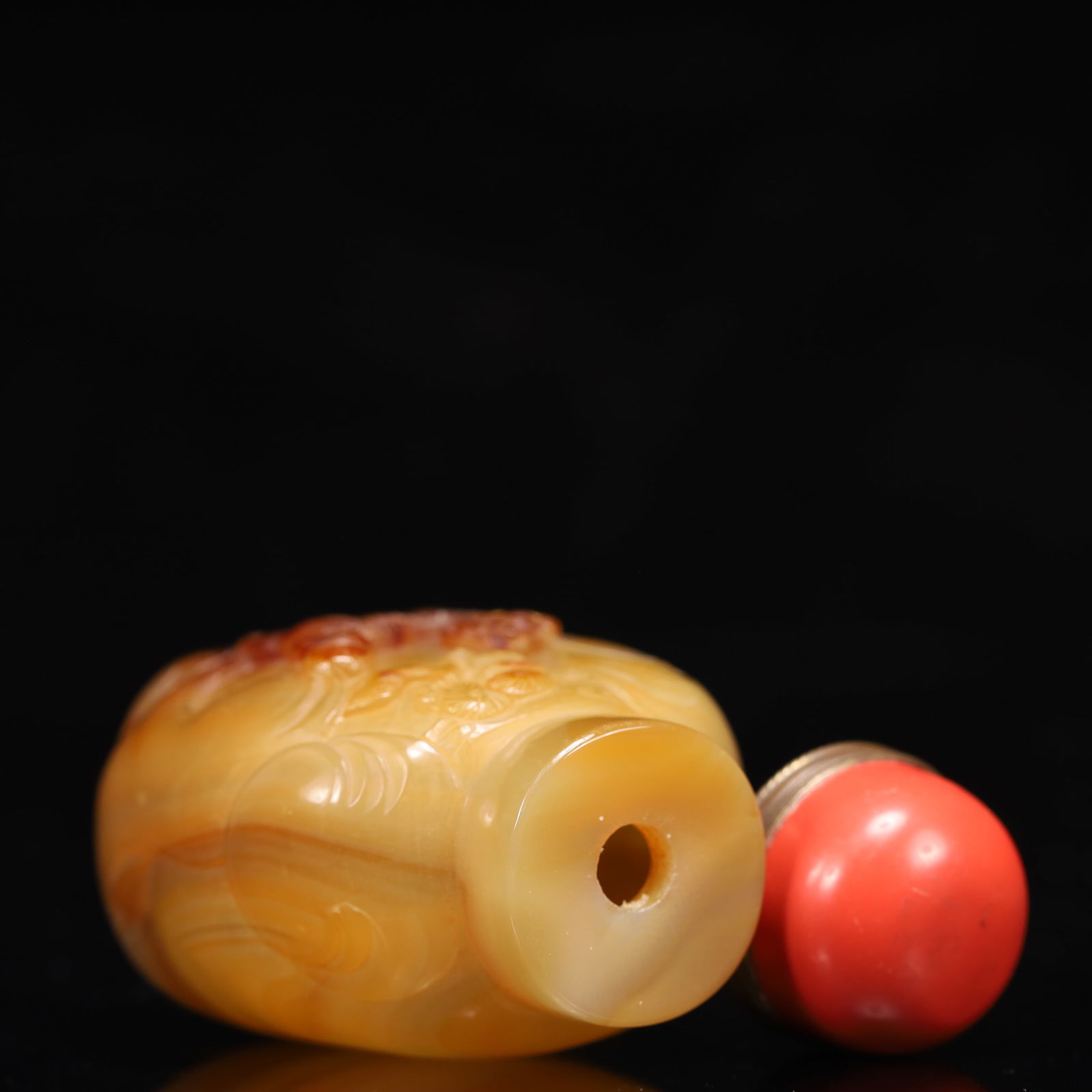 An Exquisite Agate Lion Pattern Snuff Bottle - 7