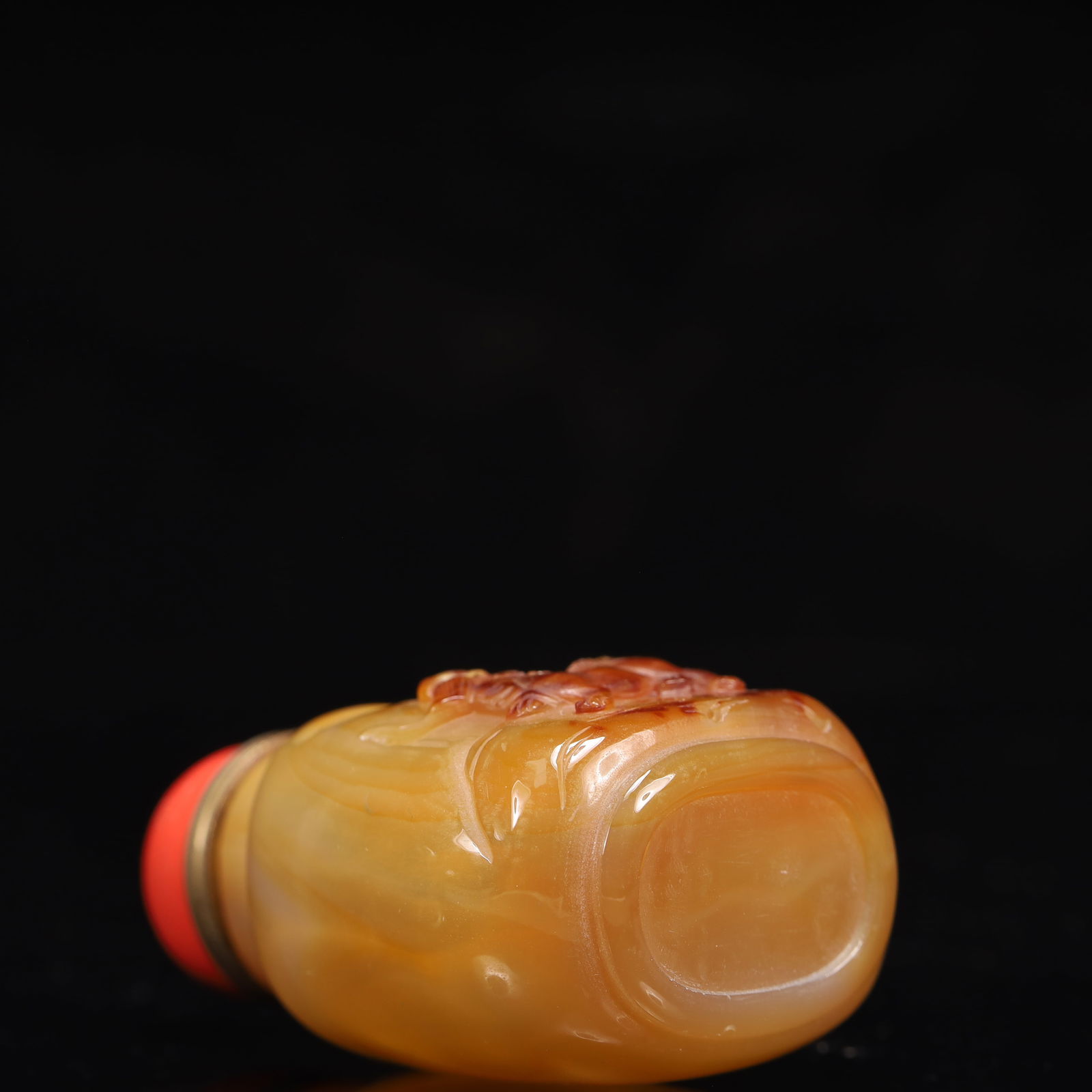An Exquisite Agate Lion Pattern Snuff Bottle - 8