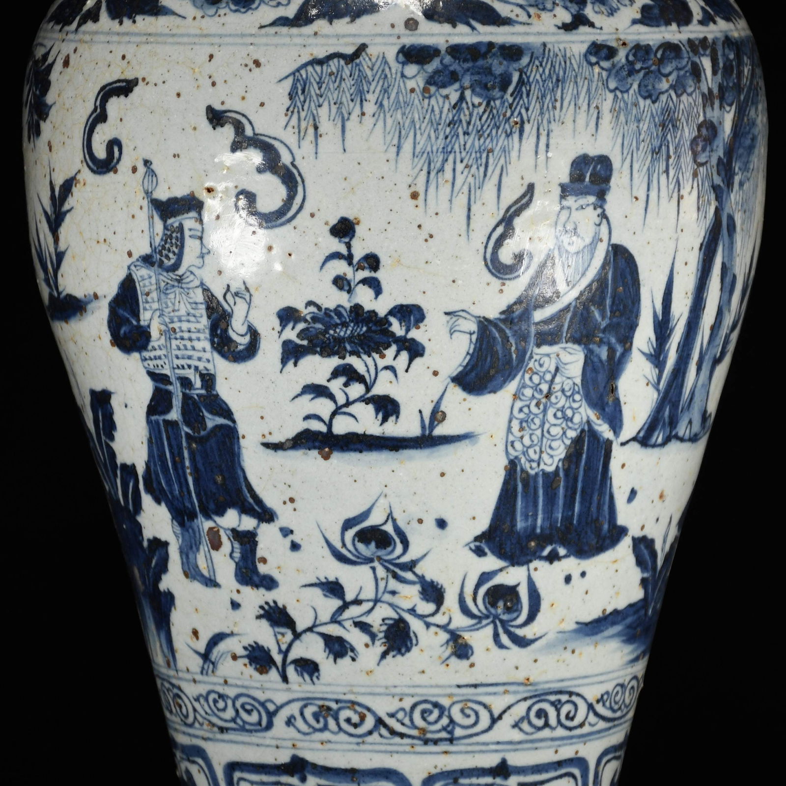 A Huge Blue and White Figure Pattern Vase - 5