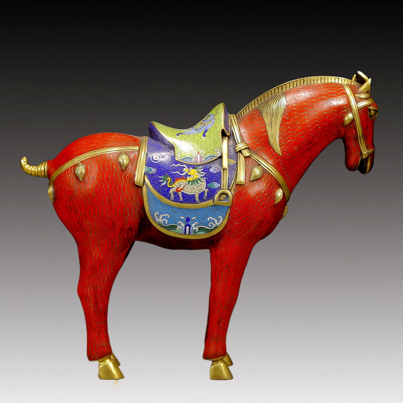 A Huge Cloisonne Horse Ornament (1 of 10)