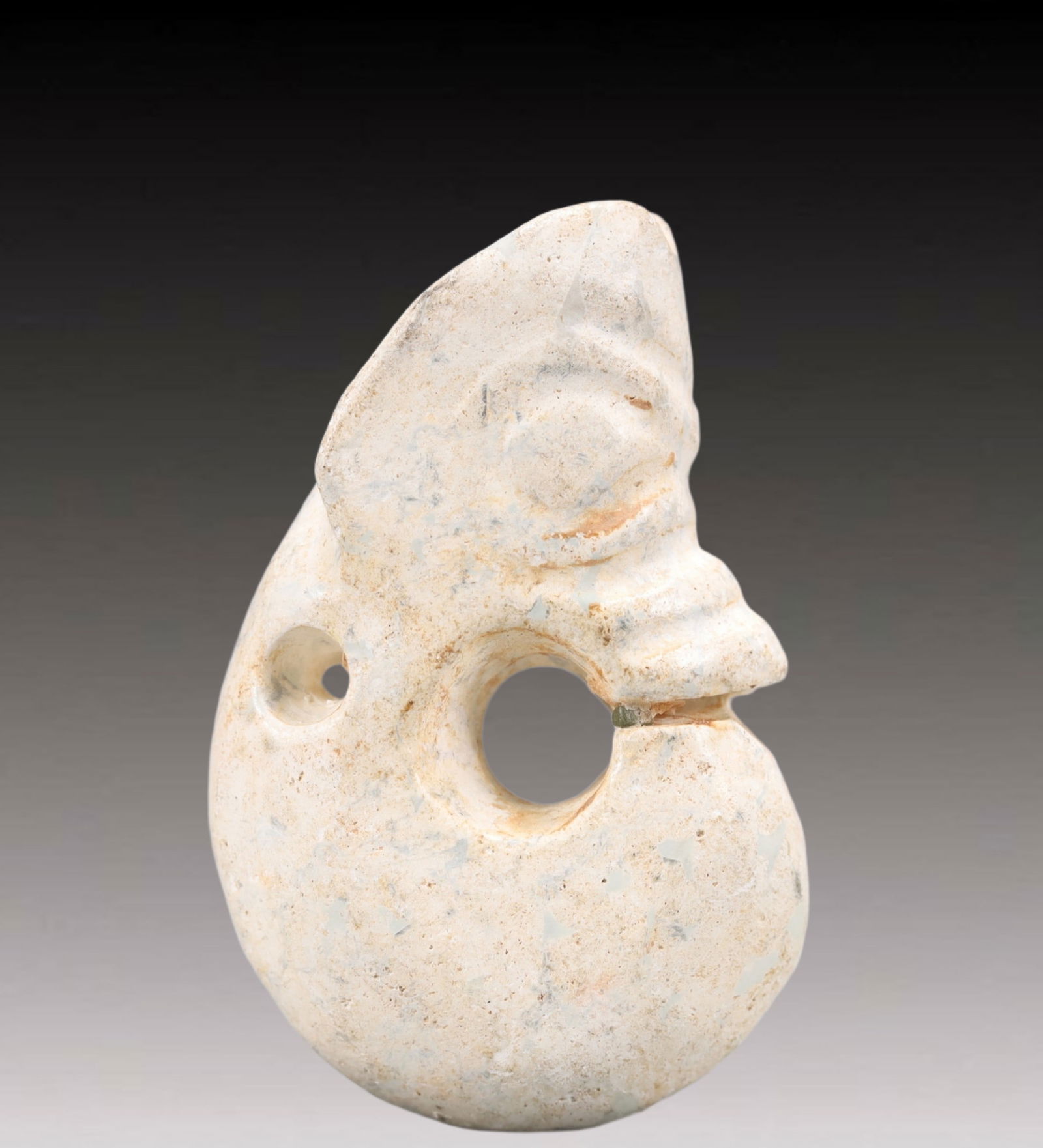An Archaic Hongshan Culture White chicken bones Pendant: An Archaic Hongshan Culture White chicken bones Pendant,Ancient Time, China,Size:1.4inx0.8inx2.2in Weight:52.8g 
