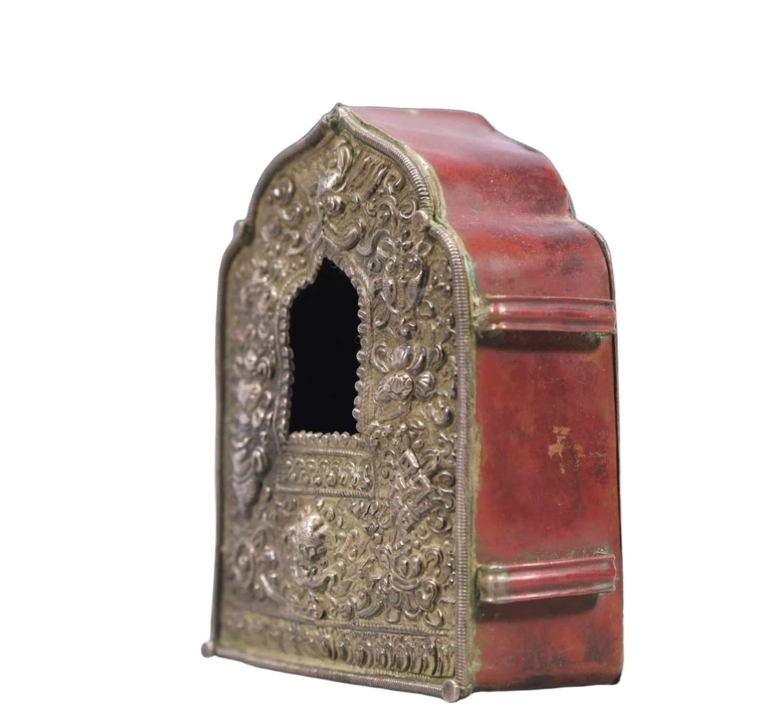 A Rare Bronze Flower Pattern Niche - 2