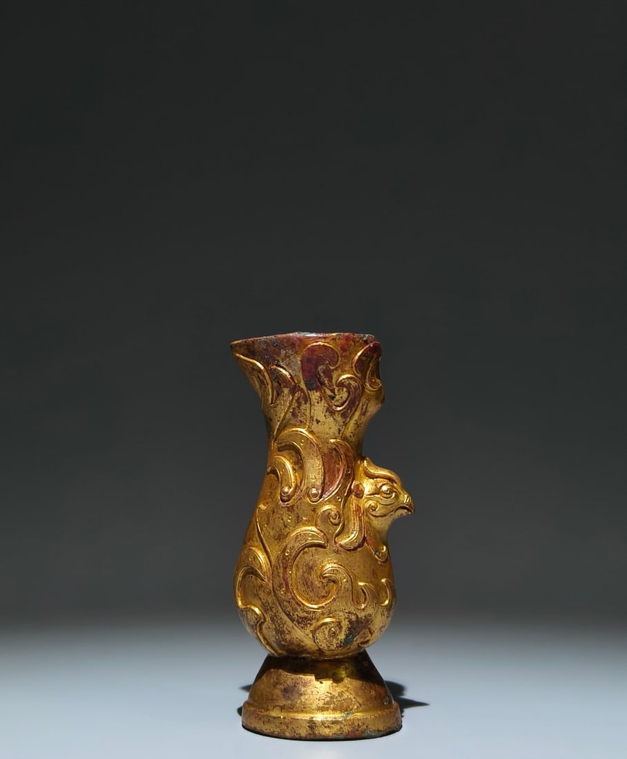 An Exquisite Gilt Bronze Phoenix-Shaped Cup (1 of 9)
