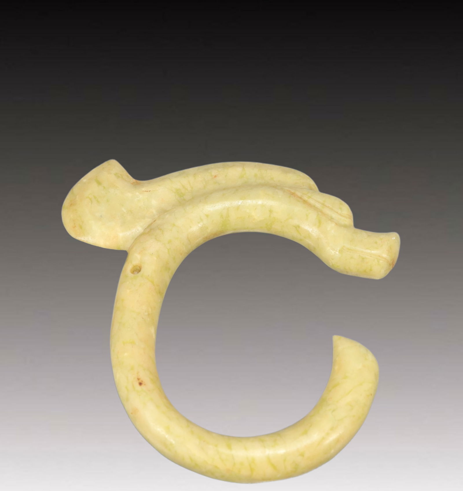 An Archaic Hongshan Culture White chicken bones Pig and Dragon Pendant: An Archaic Hongshan Culture White chicken bones Pig and Dragon Pendant,Ancient Time, China,Size:6.3inx6.9in Weight:400g 