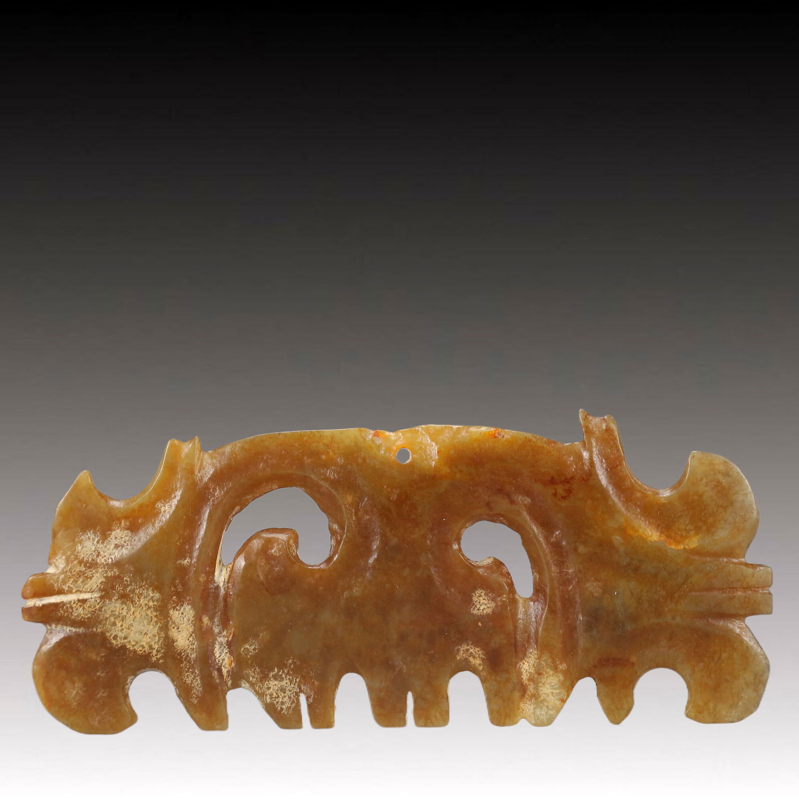 A Hongshan Culture Greenish Jade Pendant (1 of 2)