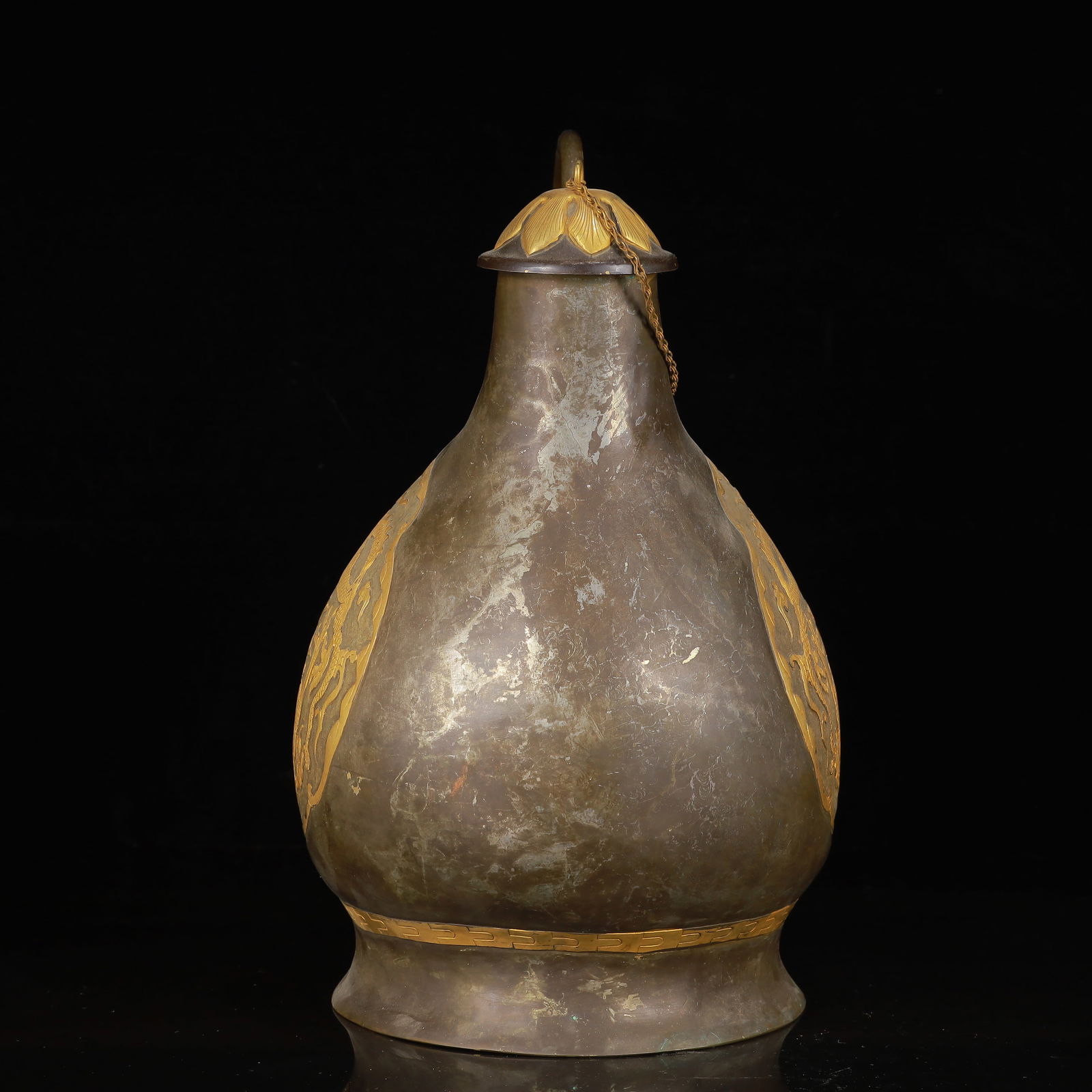 An Exquisite Gilt Silver Dragon Pattern Ewer - 5