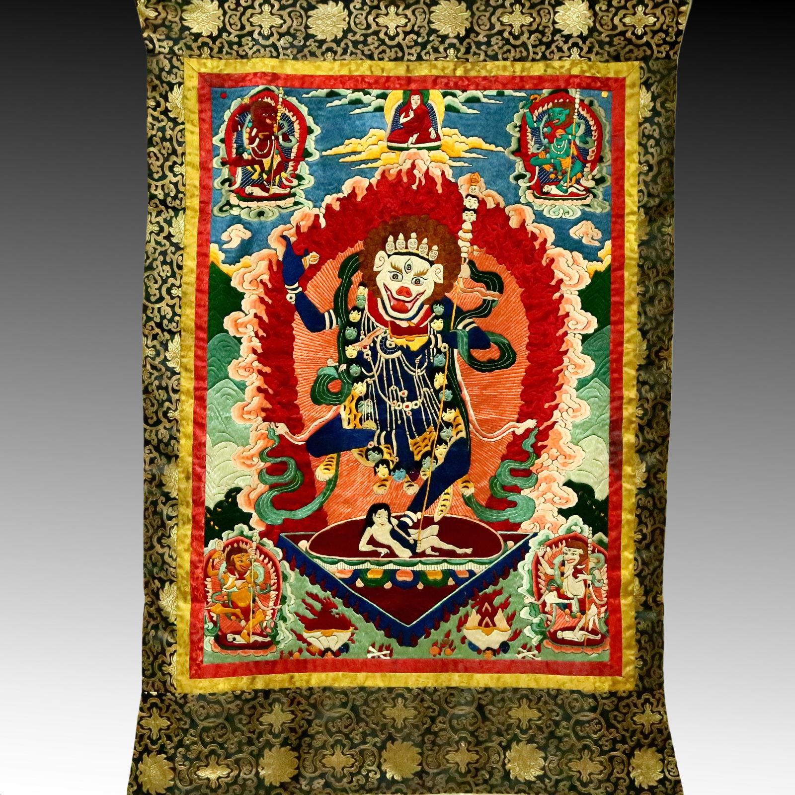 An Exquisite Embroidery Vajra Tangka (1 of 8)