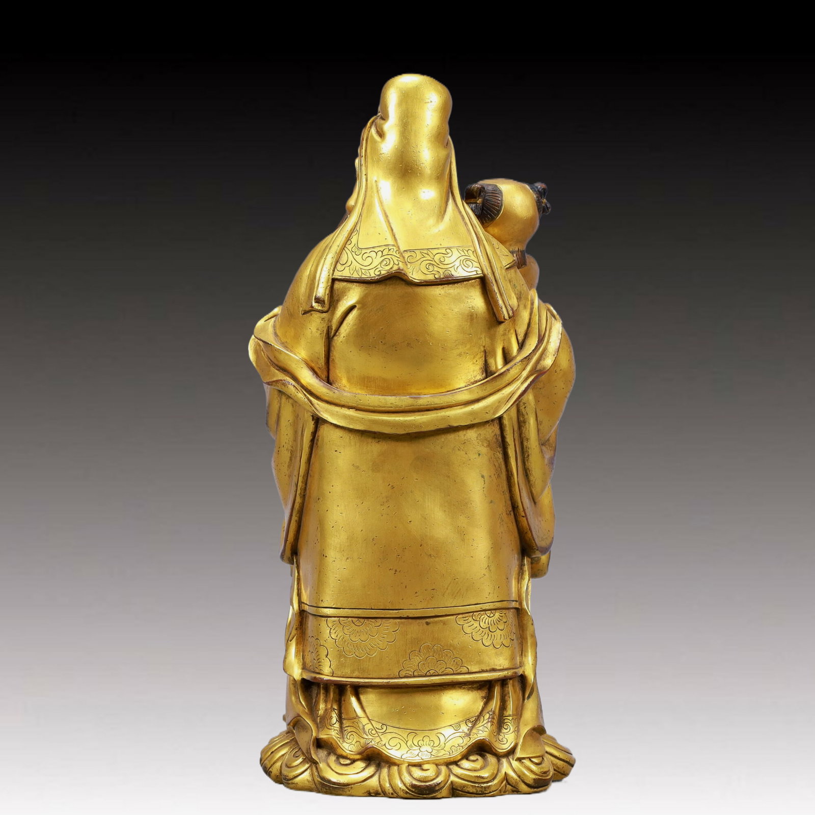 A Set of Solemn Gilt Bronze Statue of Figures - 16