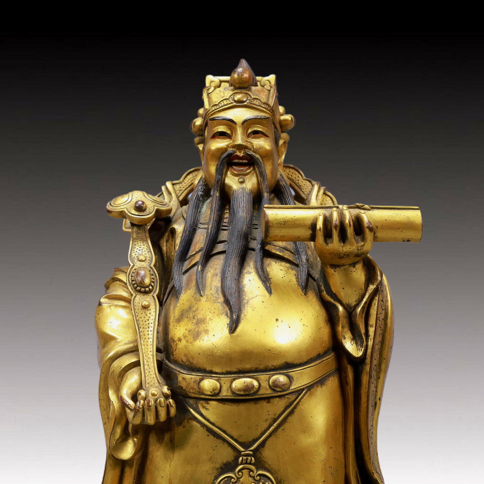 A Set of Solemn Gilt Bronze Statue of Figures - 3