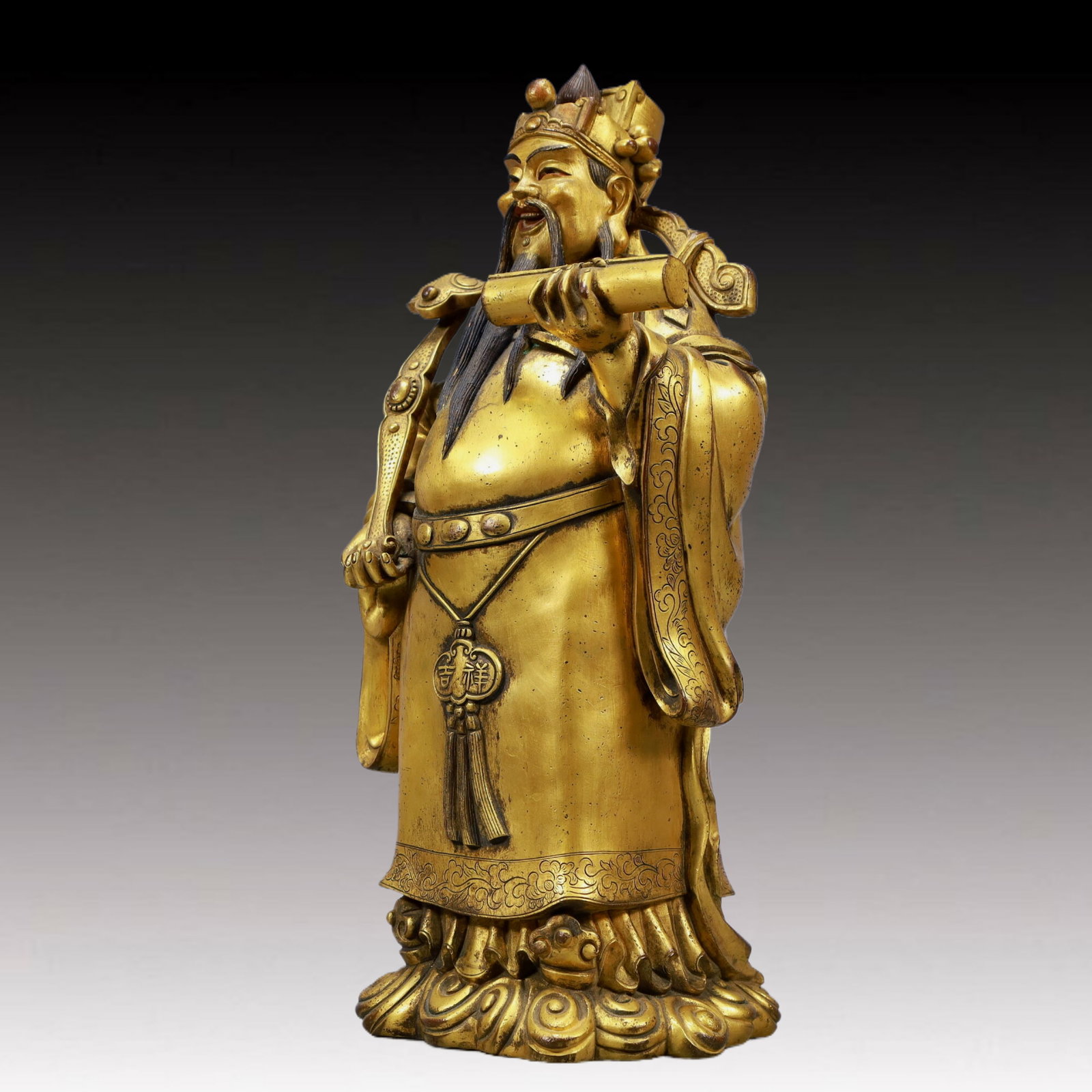A Set of Solemn Gilt Bronze Statue of Figures - 5