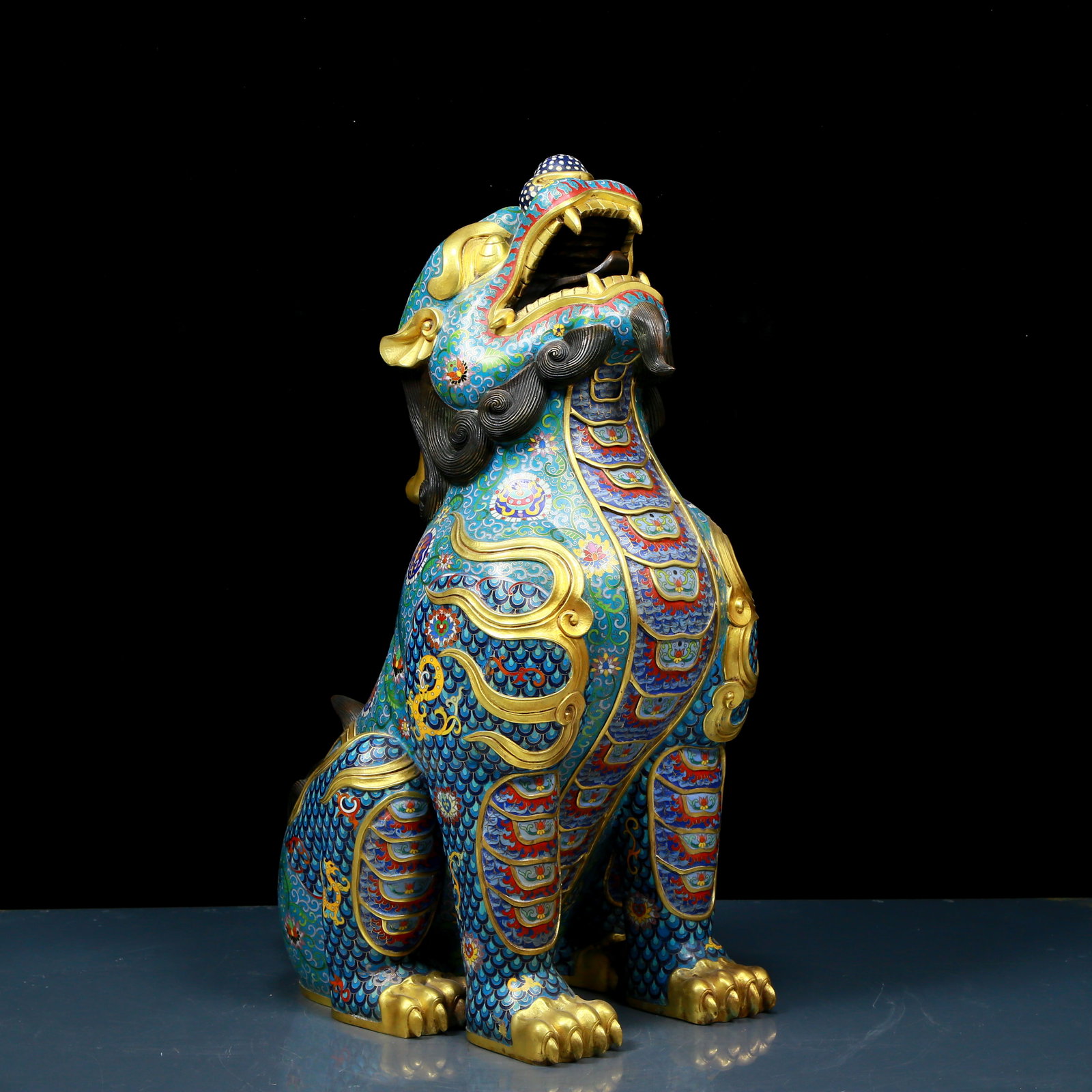 An exquisite cloisonné unicorn ornament - 4