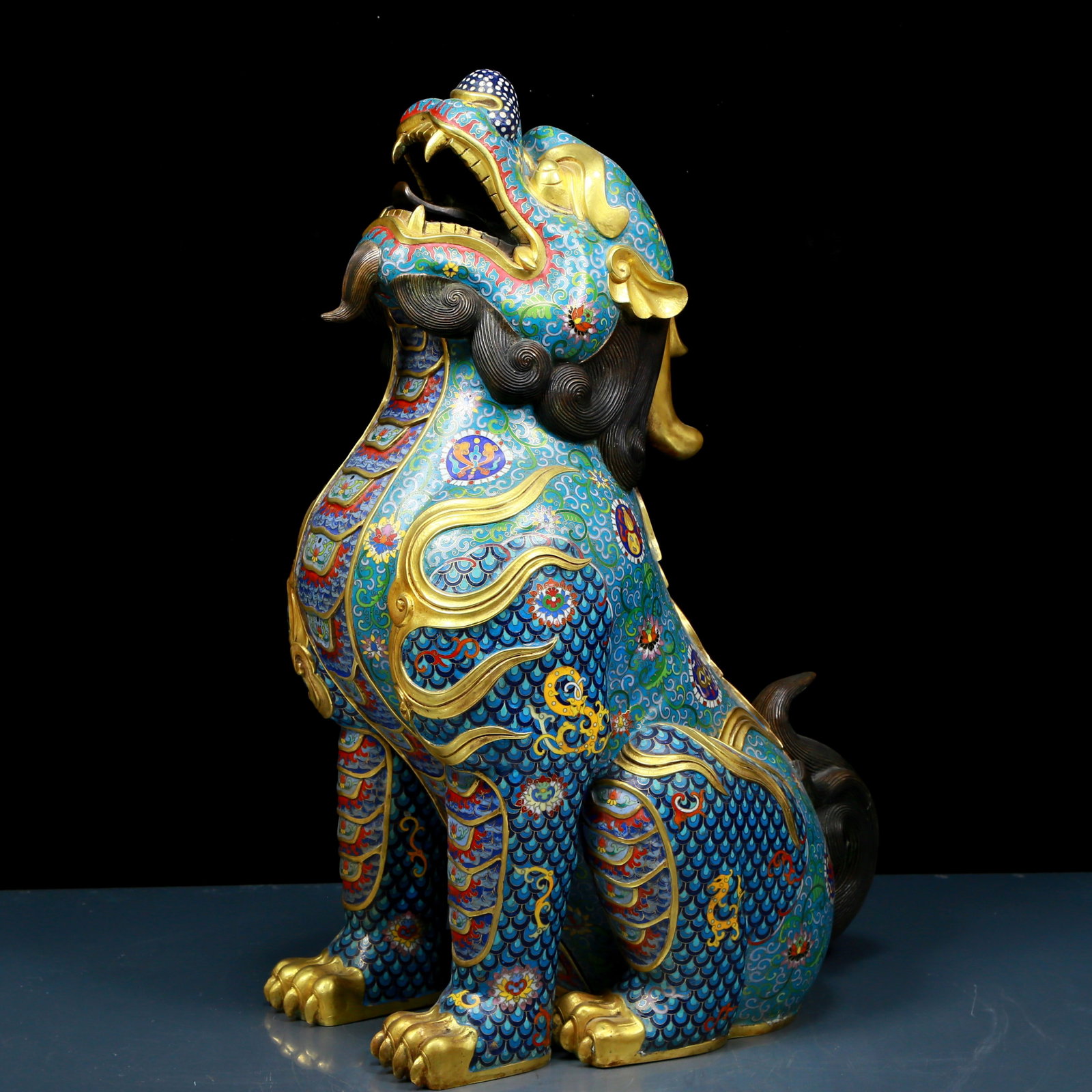 An exquisite cloisonné unicorn ornament - 6
