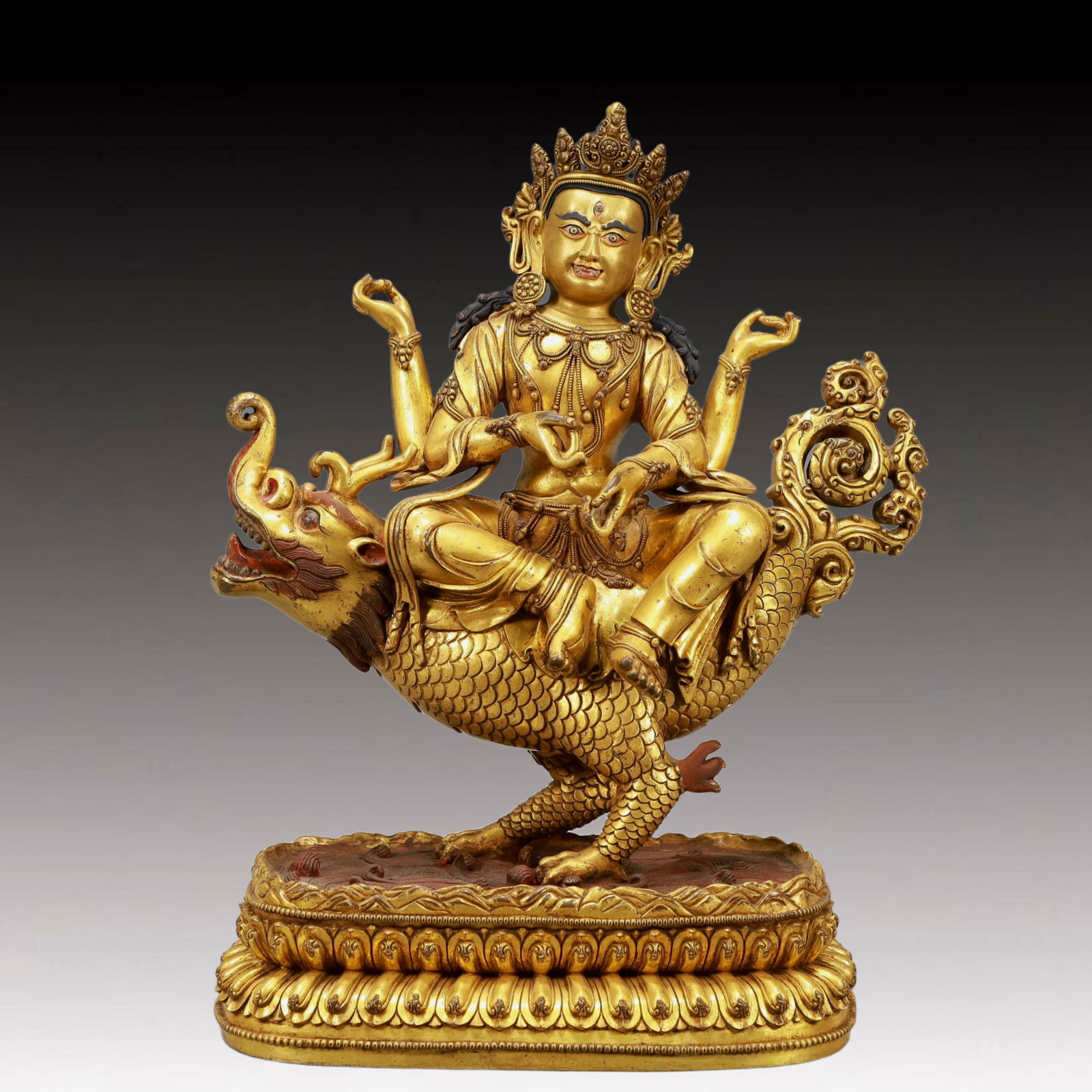 A Solemn Gilt Bronze Statue of Gautama’s Mother (1 of 9)