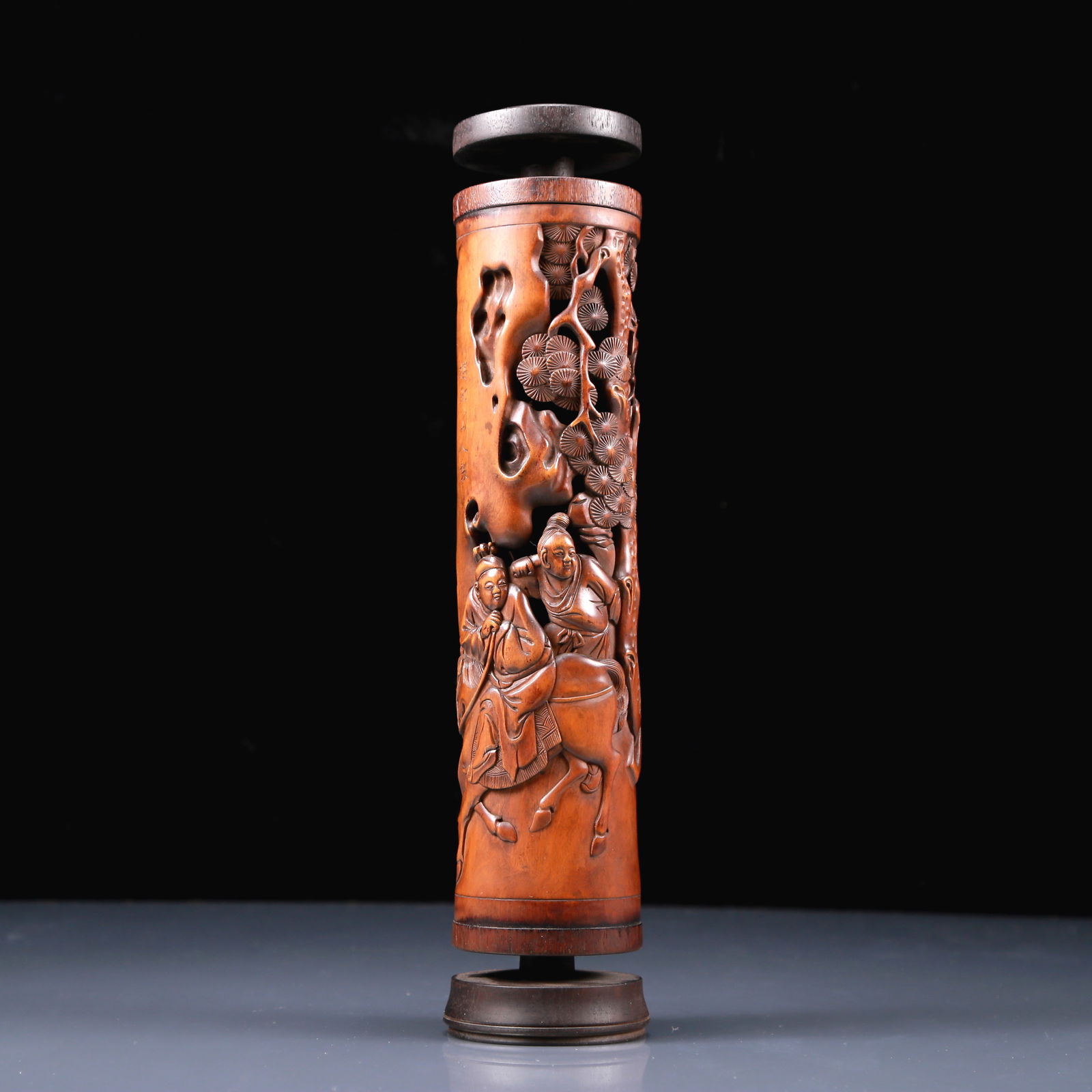 An Exquisite Boxwood Figure Pattern Incense Tube (1 of 11)