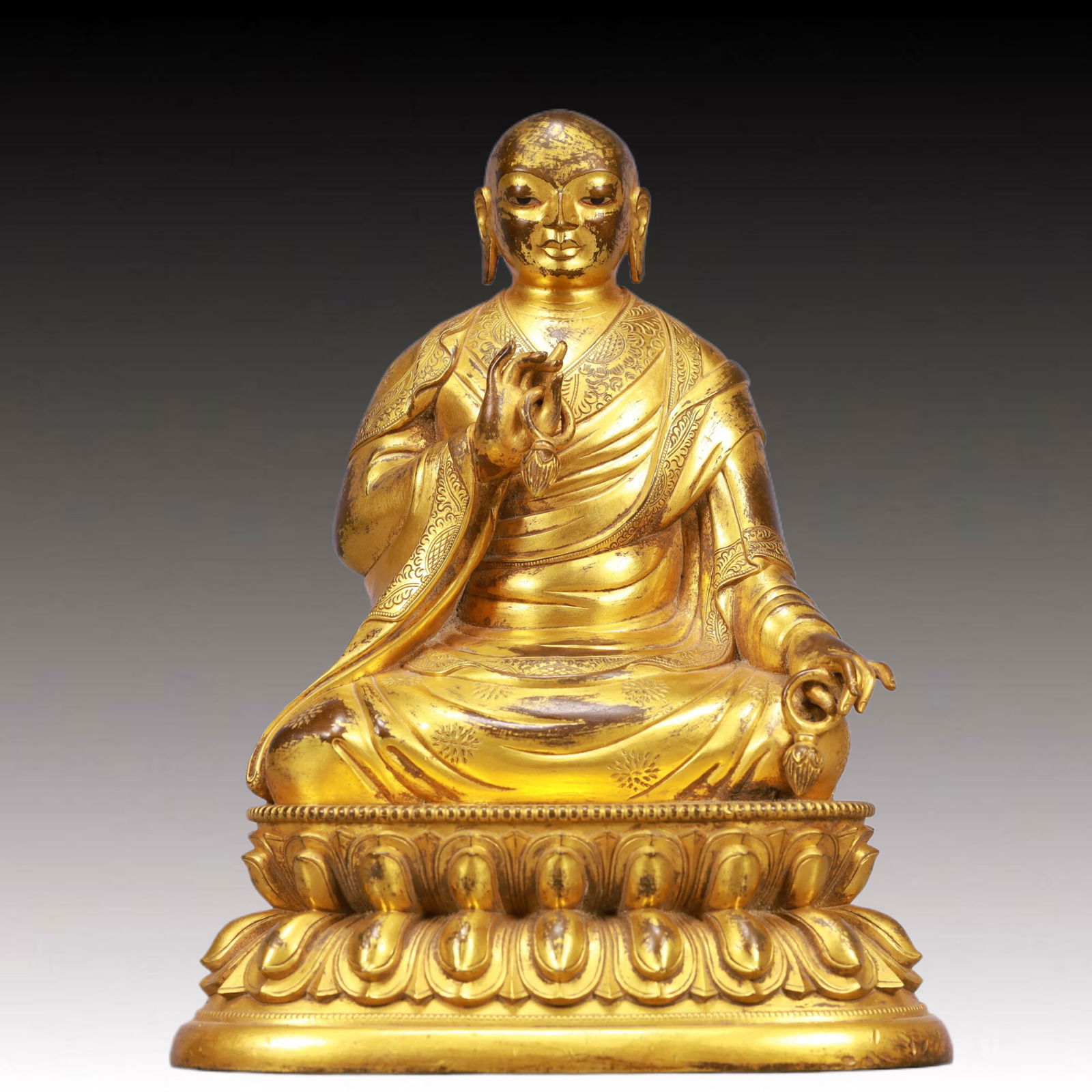 A Solemn A Rare Statue of Guru (1 of 10)