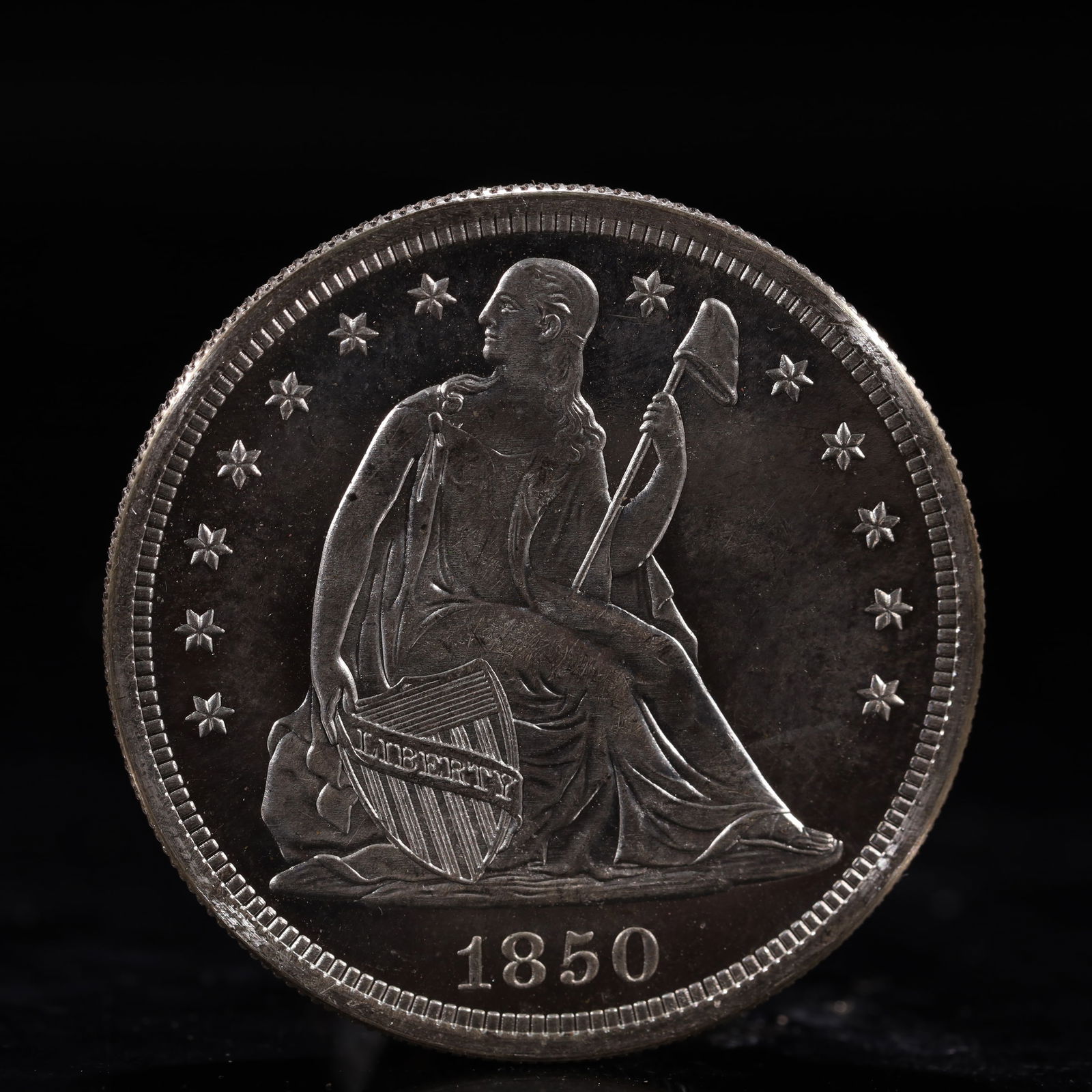 USA One Dollar 1850 Coin: American coin. IN GOD WE TRUST / LIBERTY / 1850 / UNITED STATES OF AMERICA / ONE DOL. Weight:26.9g.