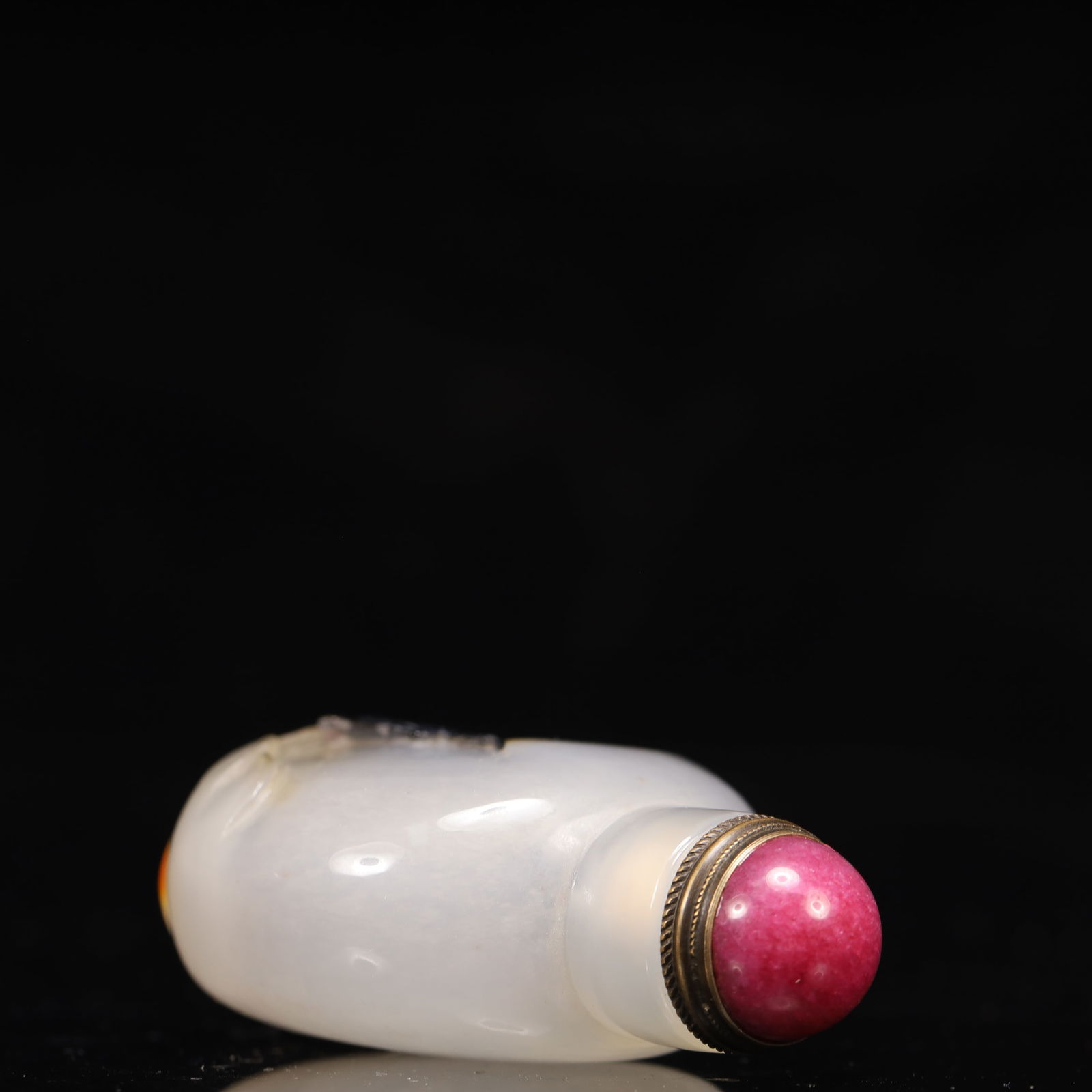 An Exquisite Agate Rooster Pattern Snuff Bottle - 7