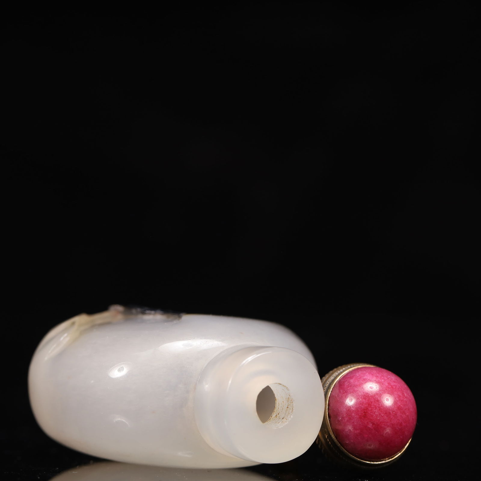 An Exquisite Agate Rooster Pattern Snuff Bottle - 8