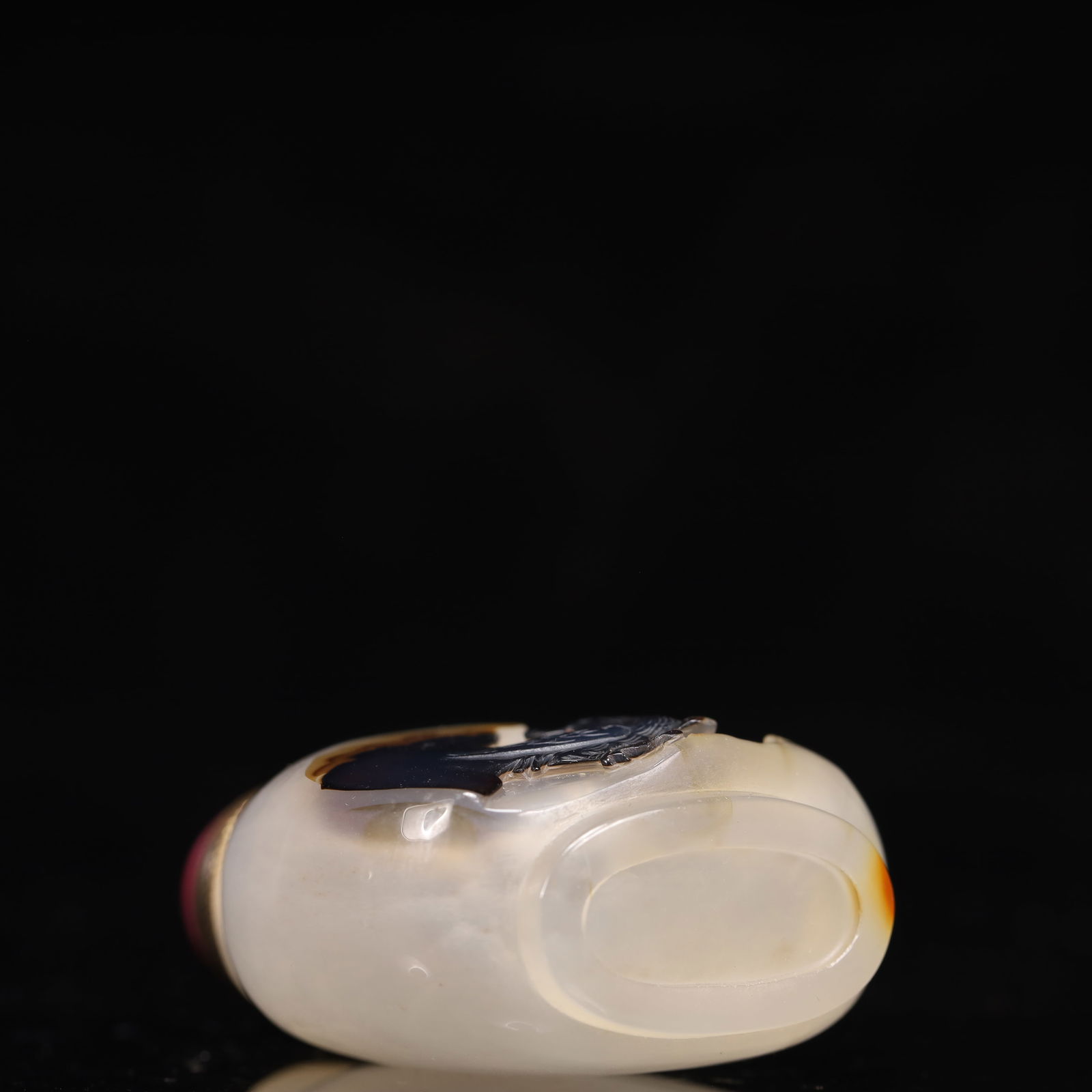 An Exquisite Agate Rooster Pattern Snuff Bottle - 9