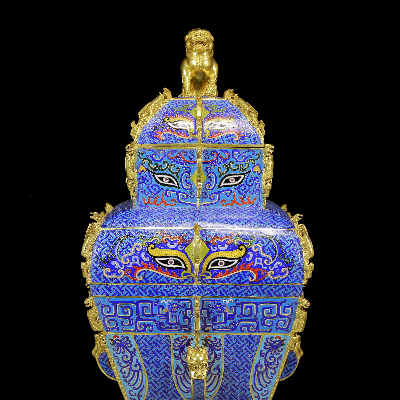 A Huge Cloisonne Beast-Face Pattern Bottle - 2