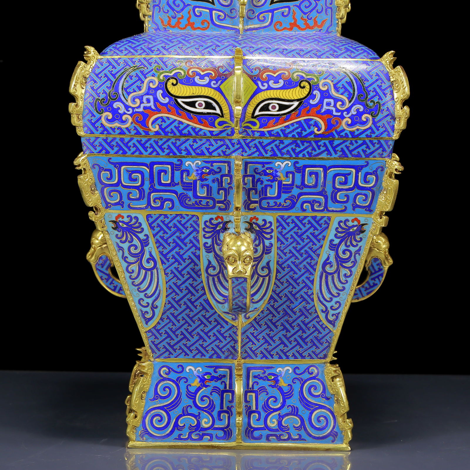 A Huge Cloisonne Beast-Face Pattern Bottle - 3