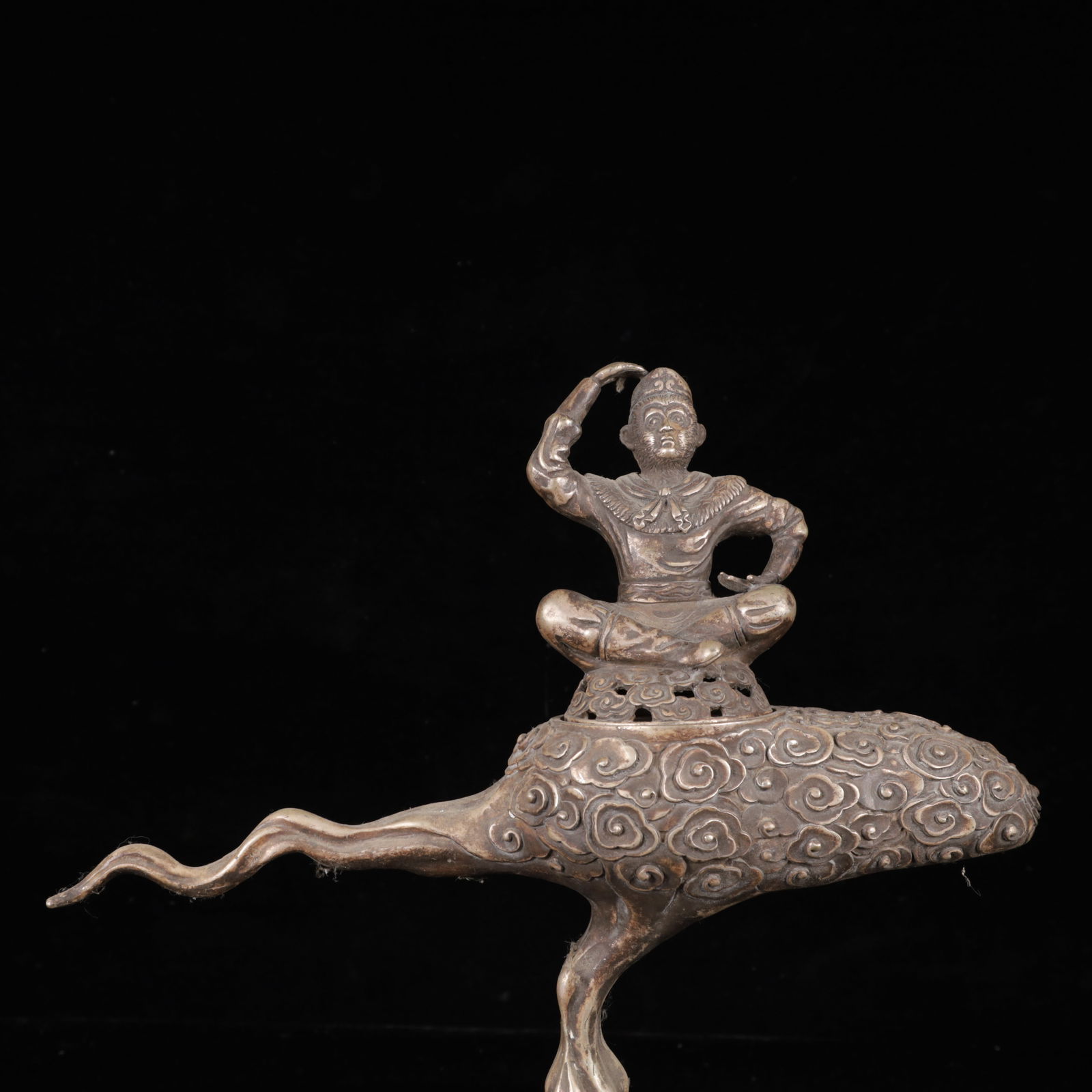 An Exquisite Silver Figure Censer - 2