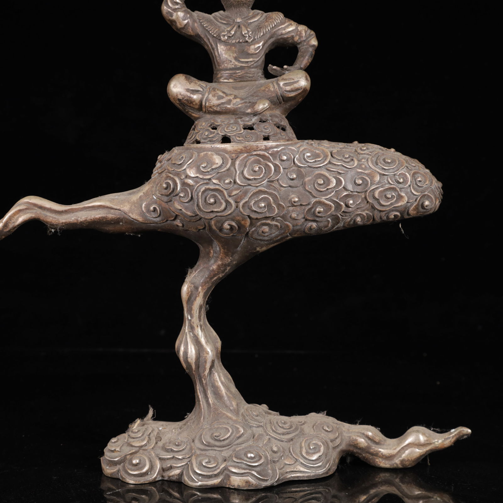 An Exquisite Silver Figure Censer - 3