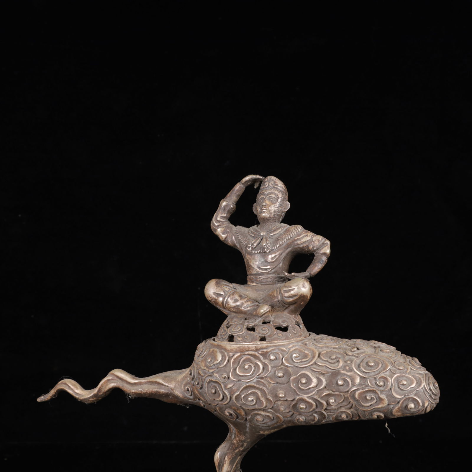 An Exquisite Silver Figure Censer - 5