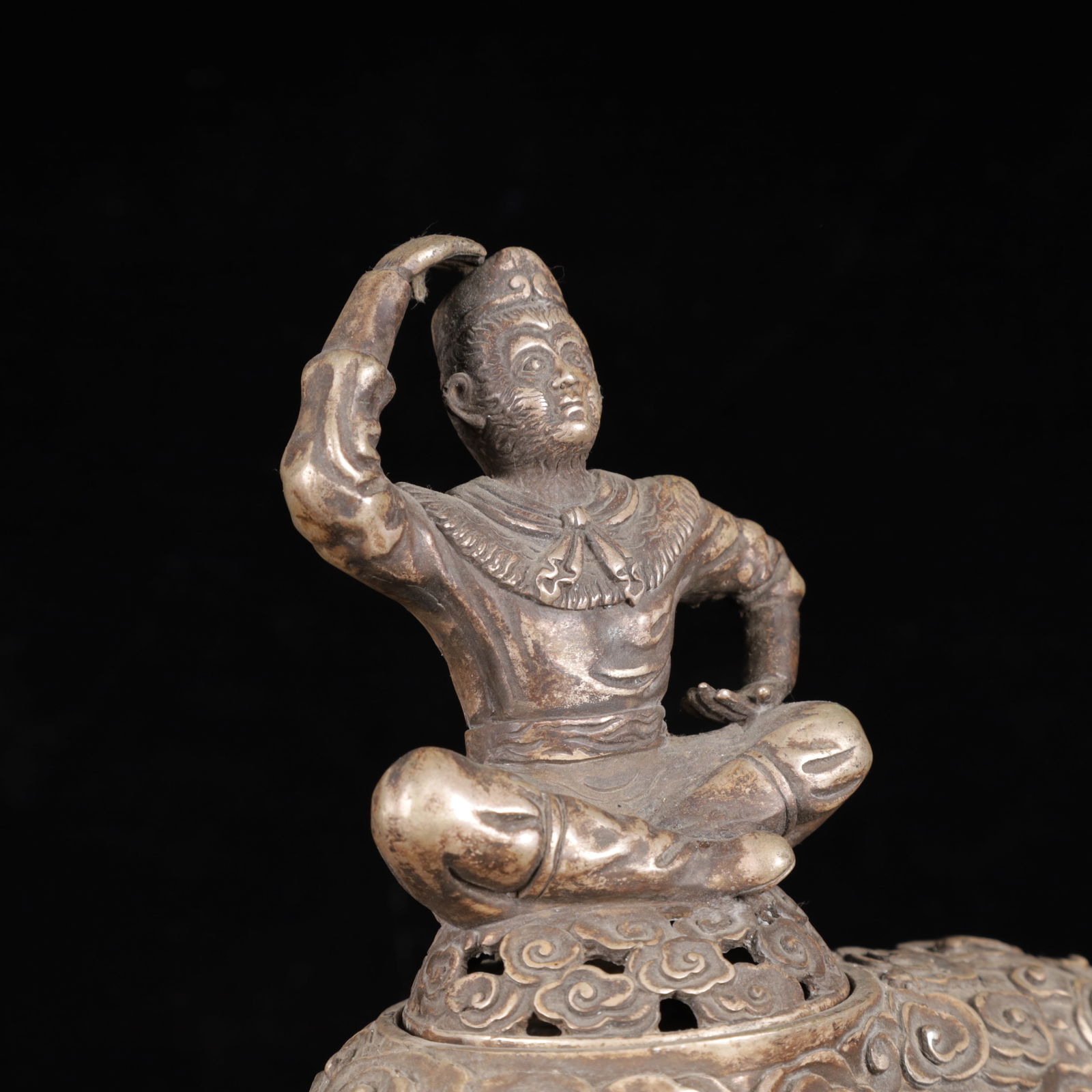 An Exquisite Silver Figure Censer - 7