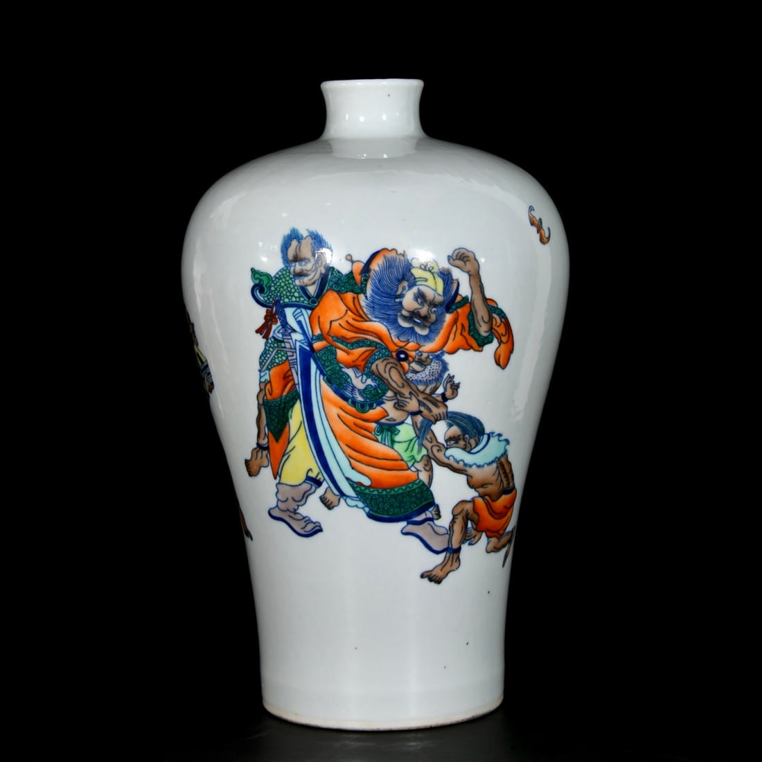 A Rare Doucai Character and Story Pattern Vase: A Rare Doucai Character and Story Pattern Vase,Qing Dynasty, China,Kangxi Six-character Mark,Size:12.6inx7.9in 