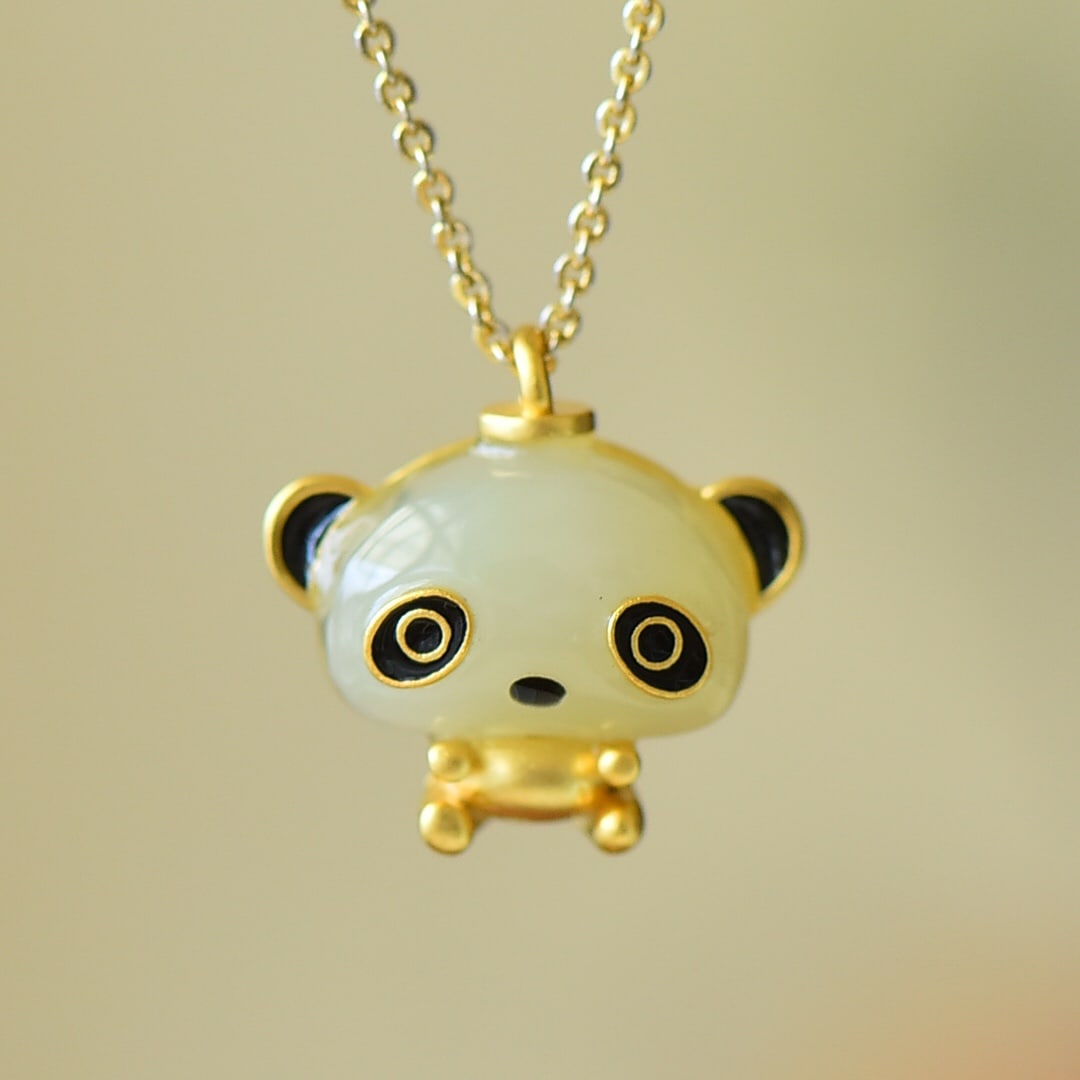 An Exquisite Sterling Silver-Gold Plated Inlaid White Jade Pendant: An Exquisite Sterling Silver-Gold Plated Inlaid White Jade Pendant,Size:13mmx19mm 纯银镀金镶白玉吊坠