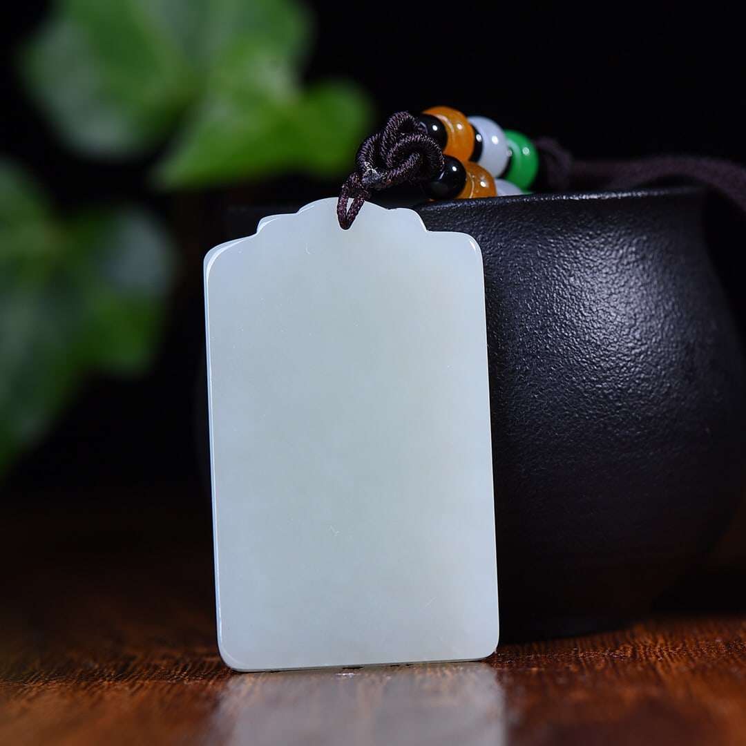An Exquisite White Jade Rooster Pattern Pendant - 4